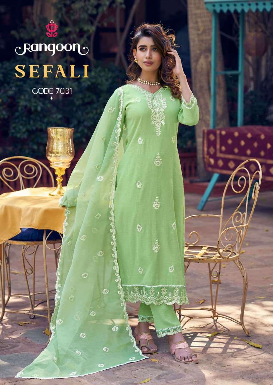 RANGOON TRENDING KURTI SET SEFALI NEW LAUNCHING CATALOG