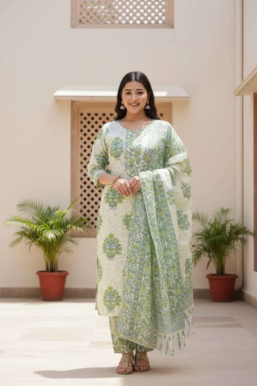 SUMMER COTTON KURTI SET COMFORTABLE TO DAILY WEAR