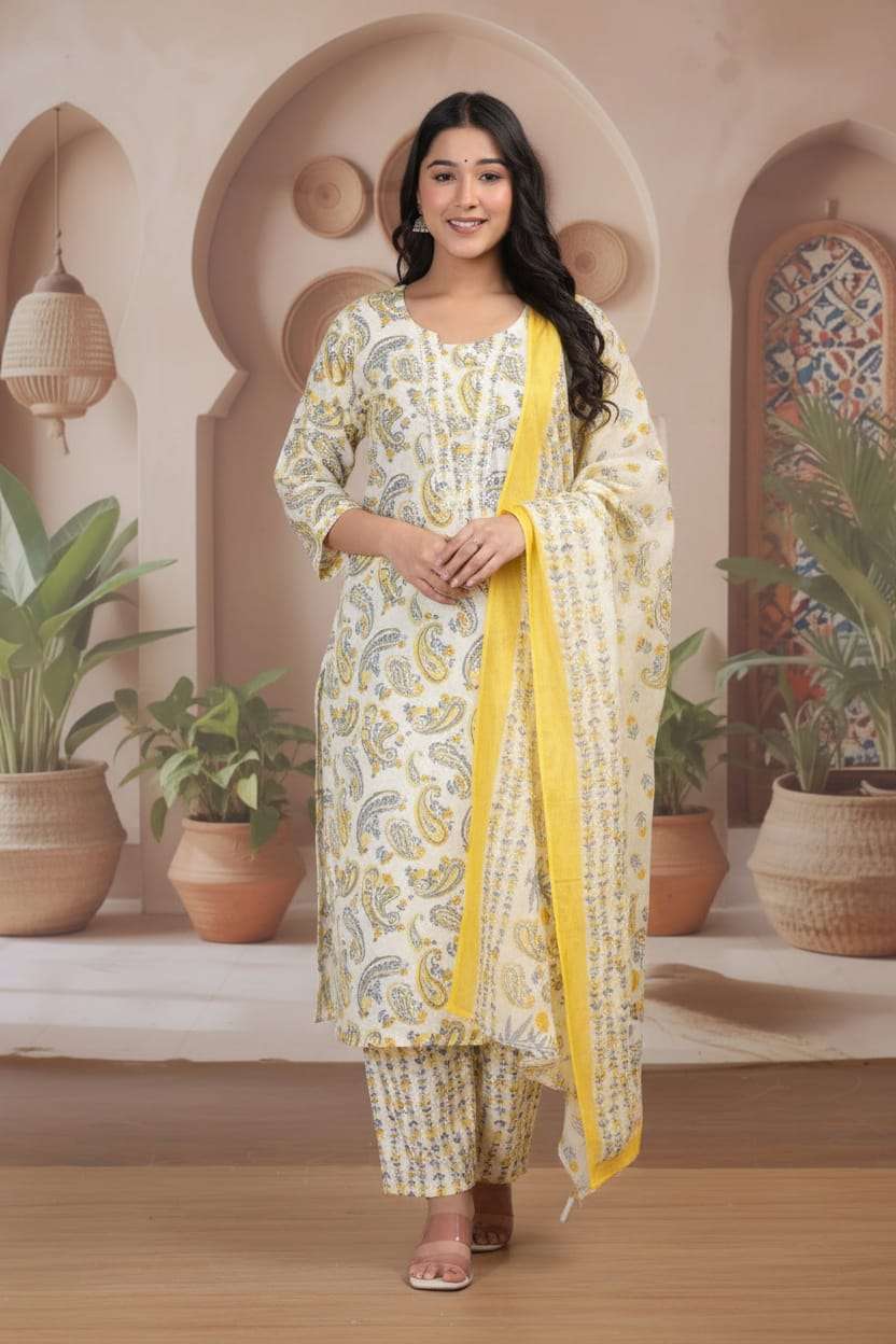 SUMMER COTTON KURTI SET COMFORTABLE TO DAILY WEAR