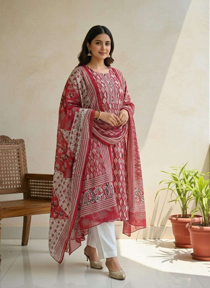 SUMMER COTTON KURTI SET COMFORTABLE TO DAILY WEAR