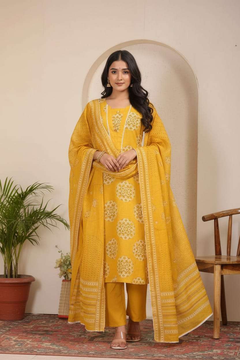 SUMMER COTTON KURTI SET COMFORTABLE TO DAILY WEAR