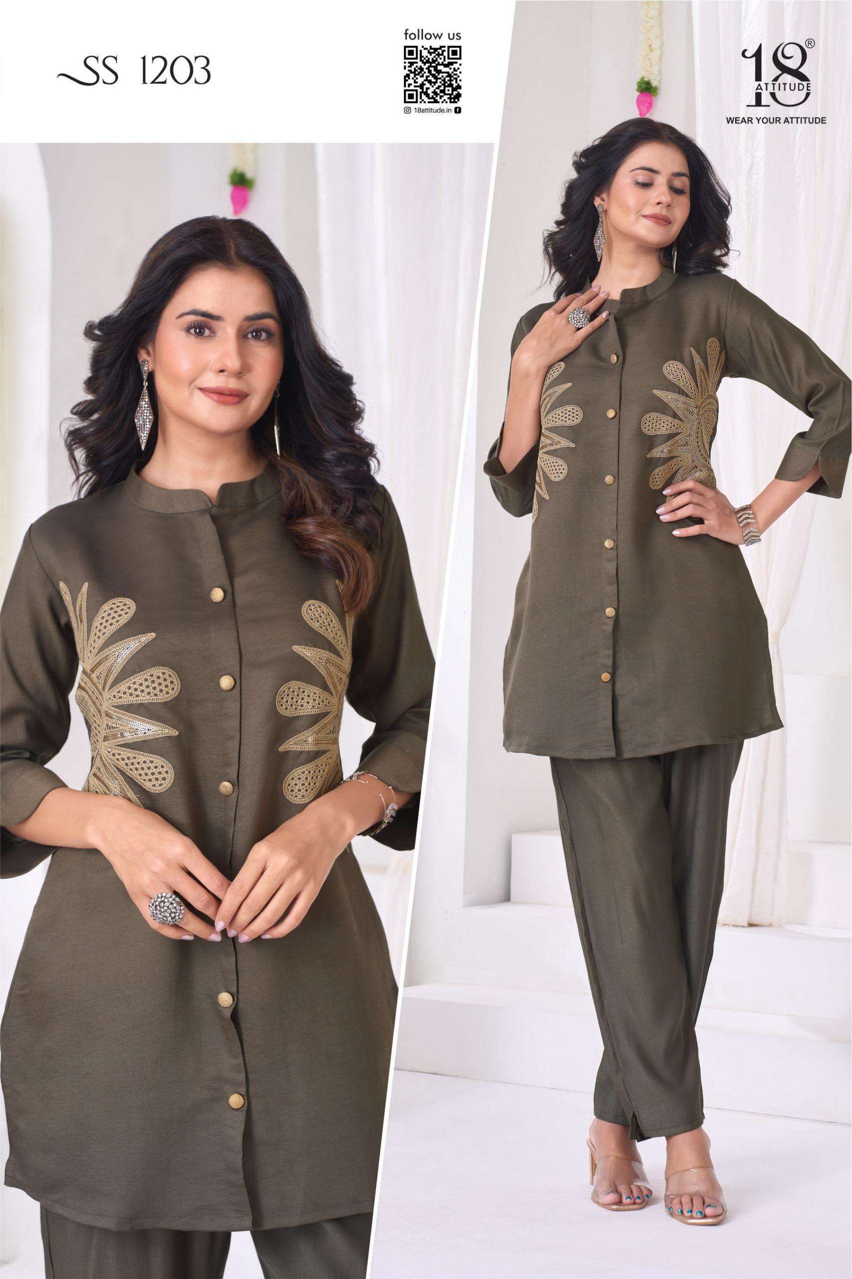 18 ATTITUDE LAUCHING NEW BSY FABRIC CO-ORD SET SHO-SHAA VOL-12  
