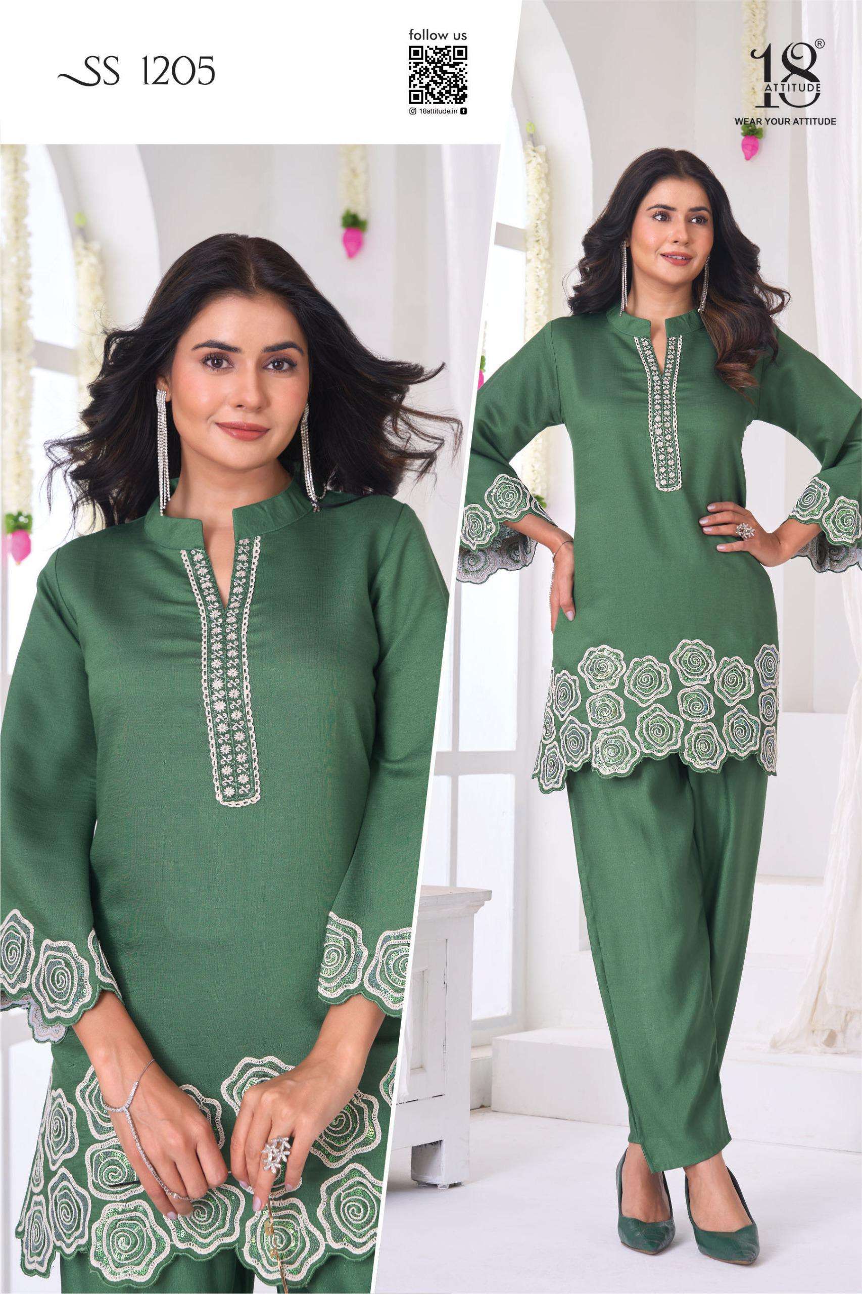 18 ATTITUDE LAUCHING NEW BSY FABRIC CO-ORD SET SHO-SHAA VOL-12  