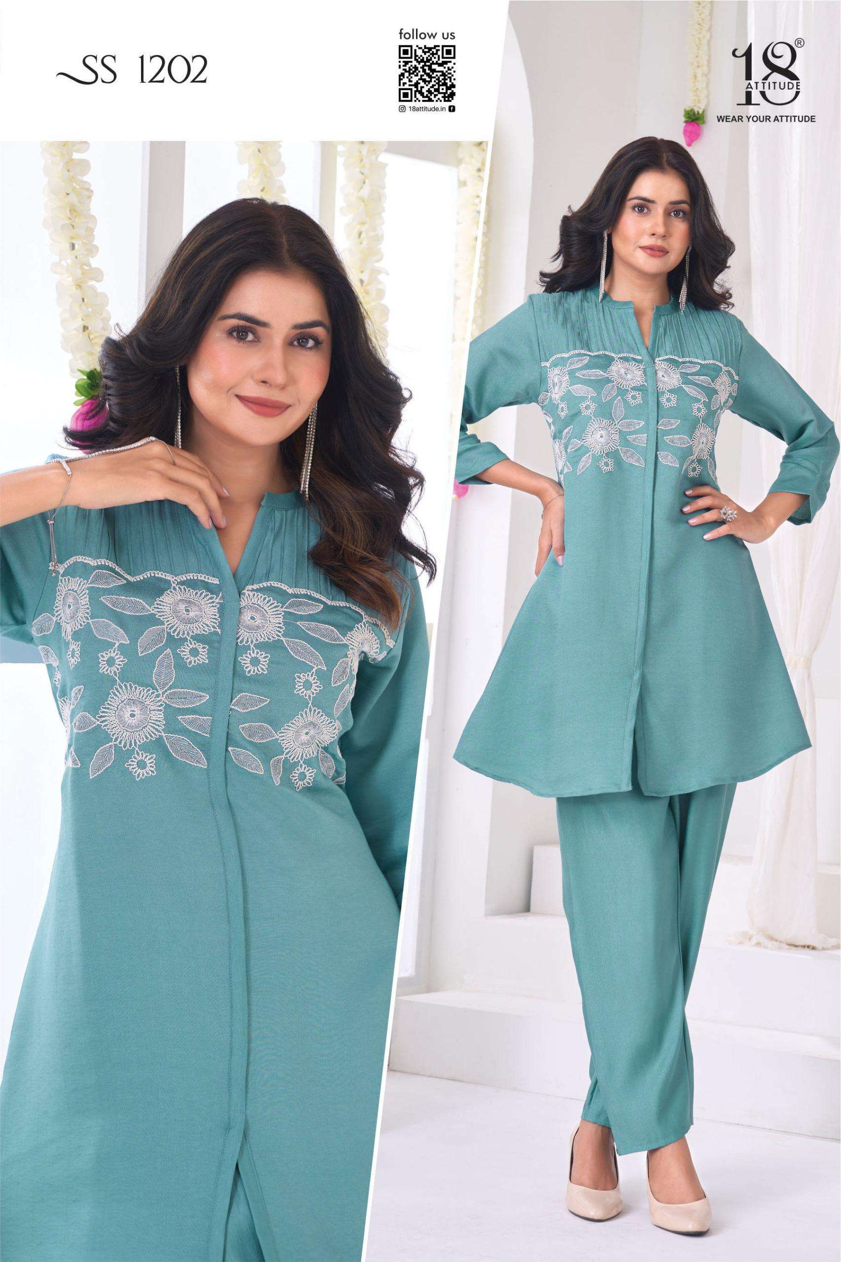 18 ATTITUDE LAUCHING NEW BSY FABRIC CO-ORD SET SHO-SHAA VOL-12  