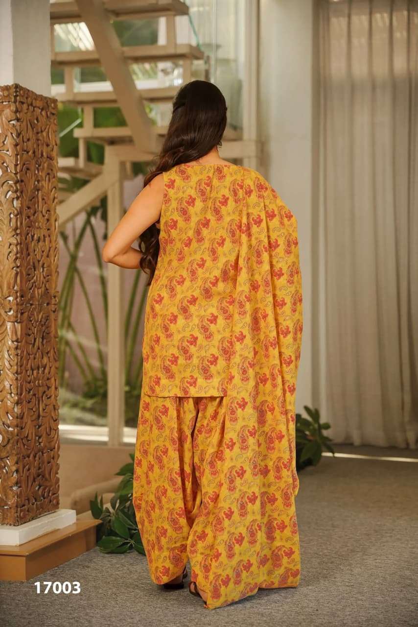  3PCS BEAUTIFUL COTTON PRINTED KURTI, SALWAR WITH DUPATTA COLLECTION CLORA VOL-17