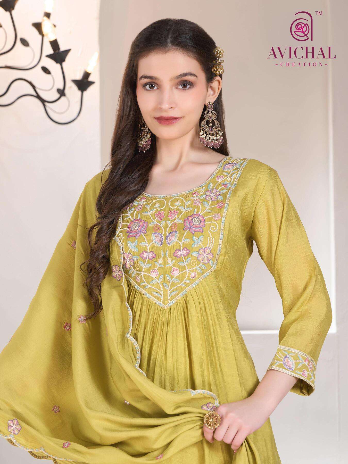 AVICHAL CREATION LAUNCH NEW MAL CHANDERI SHARARA WITH DUPATTA COLLECTION 
