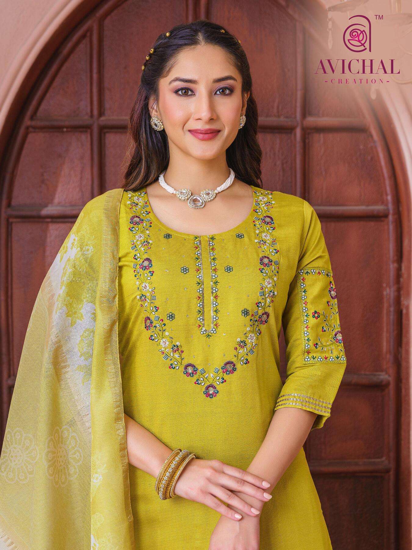 AVICHAL CREATION LAUNCH NEW VISCOSE VATICAT WITH EMBROIDERY WORK