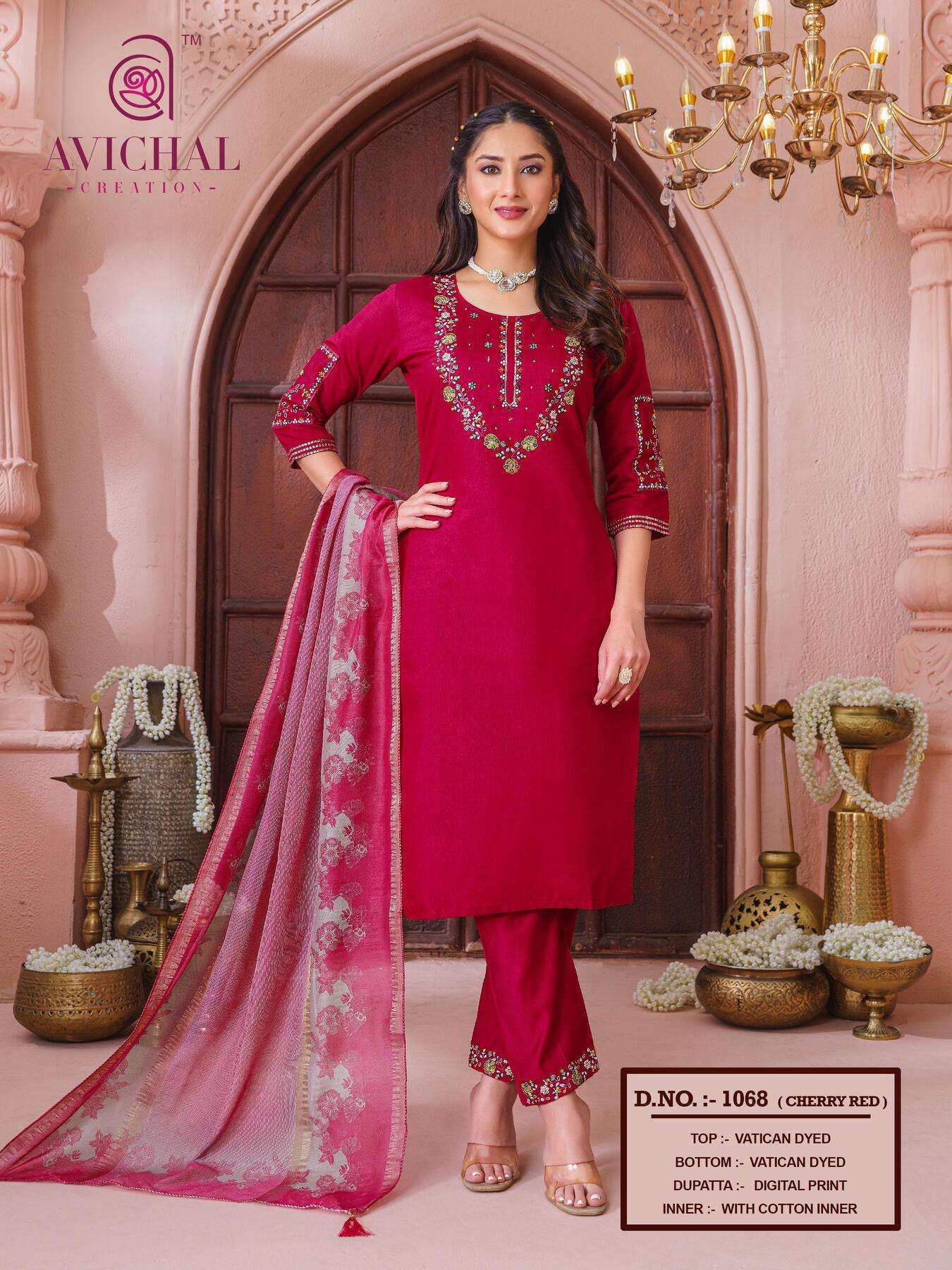 AVICHAL CREATION LAUNCH NEW VISCOSE VATICAT WITH EMBROIDERY WORK