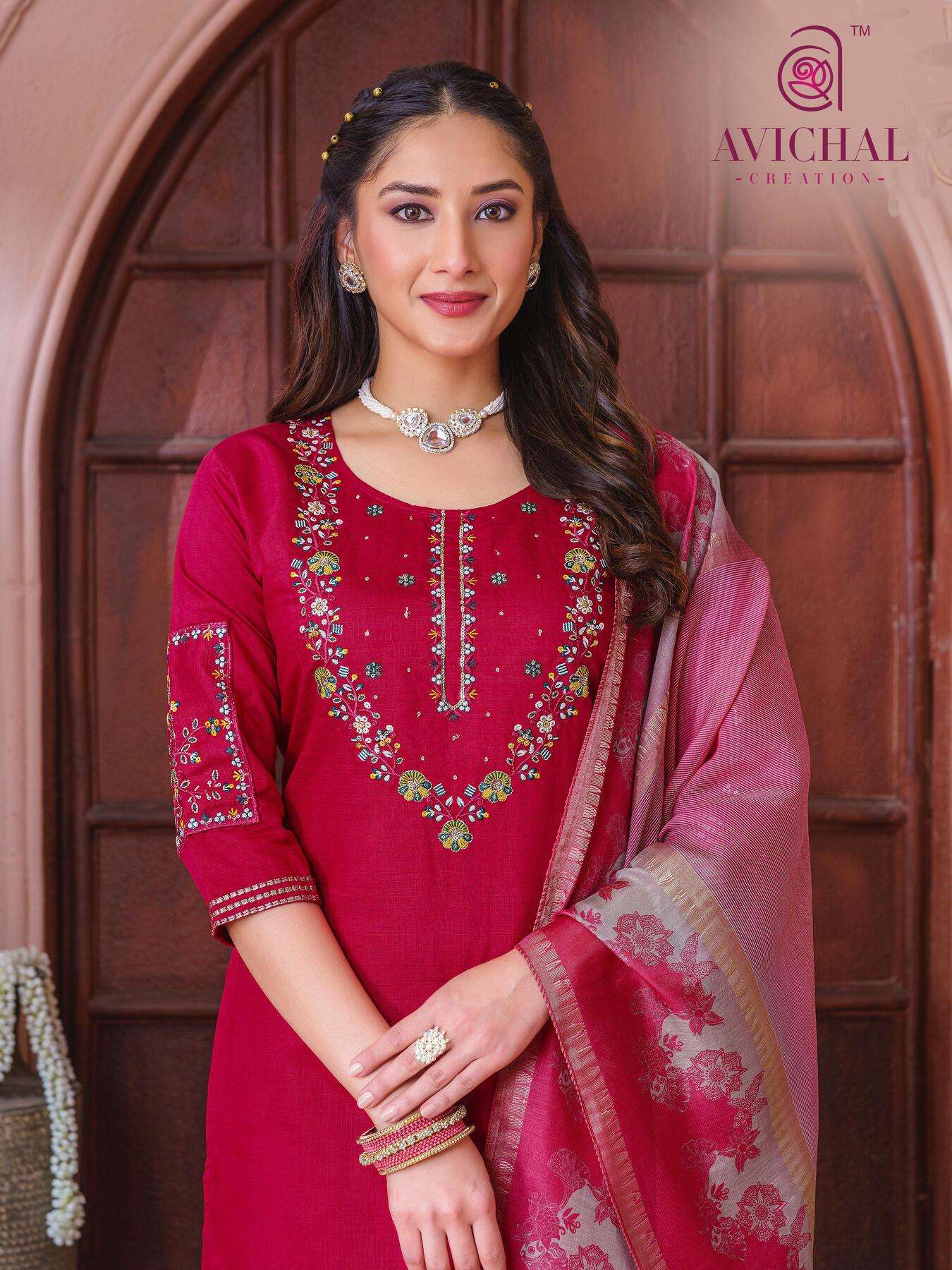 AVICHAL CREATION LAUNCH NEW VISCOSE VATICAT WITH EMBROIDERY WORK