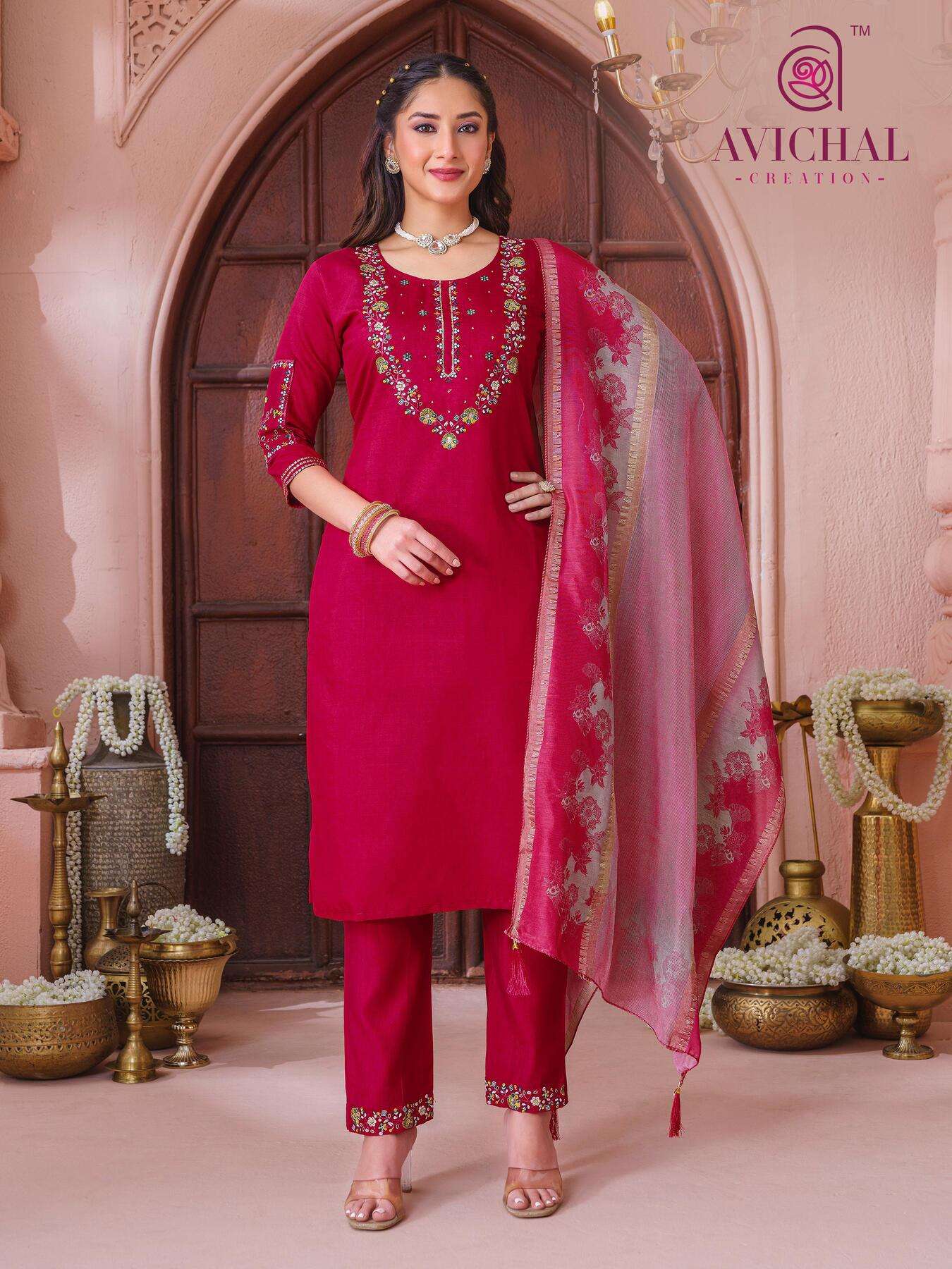 AVICHAL CREATION LAUNCH NEW VISCOSE VATICAT WITH EMBROIDERY WORK