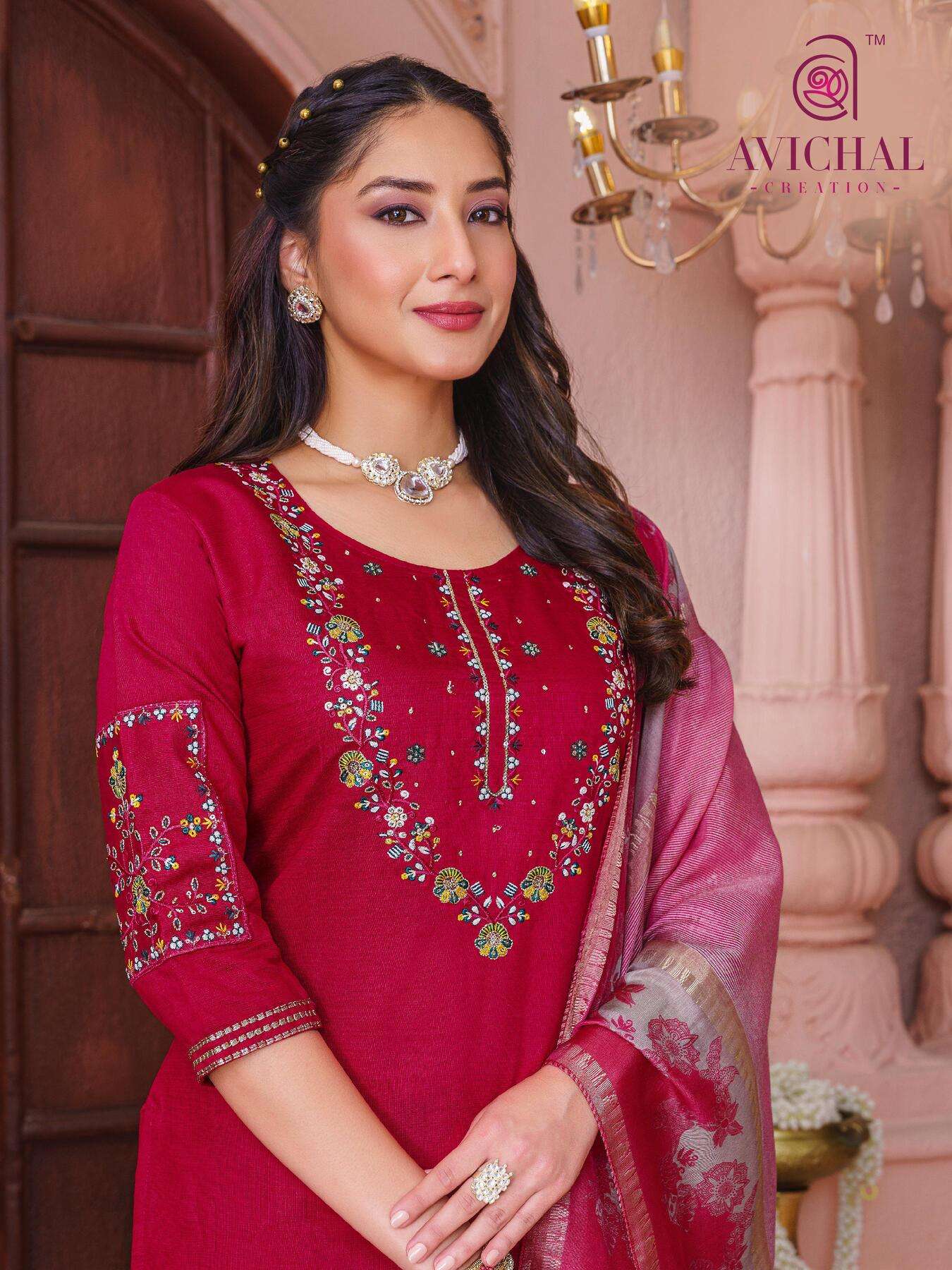 AVICHAL CREATION LAUNCH NEW VISCOSE VATICAT WITH EMBROIDERY WORK