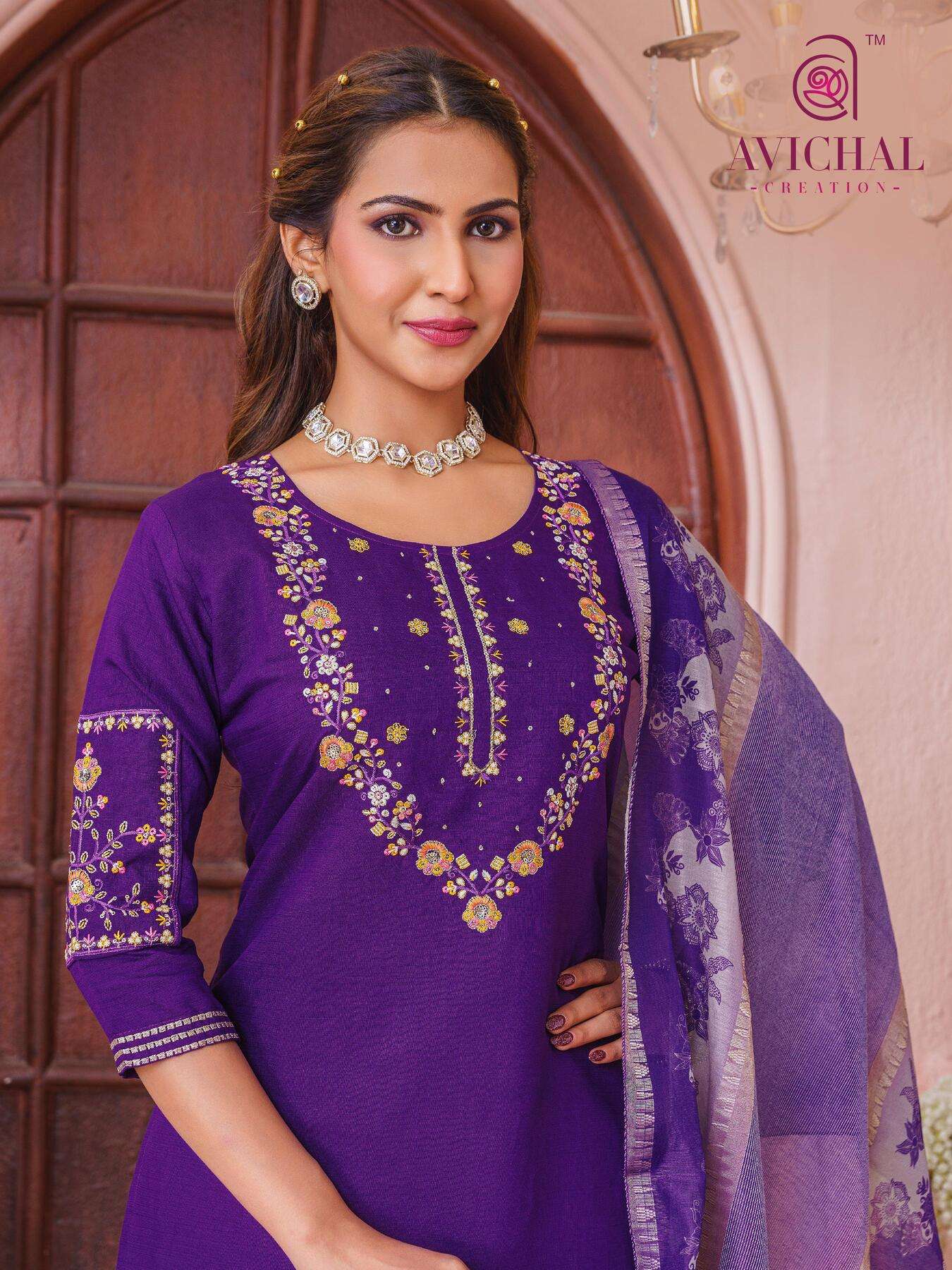AVICHAL CREATION LAUNCH NEW VISCOSE VATICAT WITH EMBROIDERY WORK