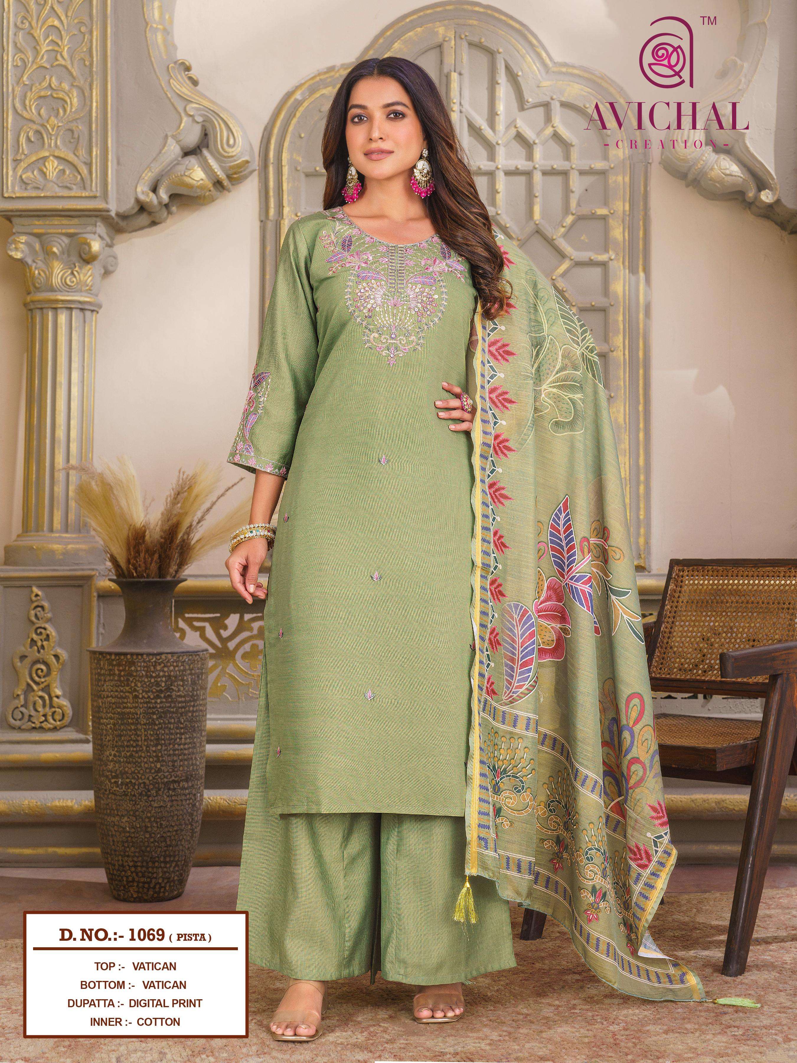AVICHAL CREATION LAUNCHING NEW VATICAL SILK WITH DUPATTA COLLECTION 