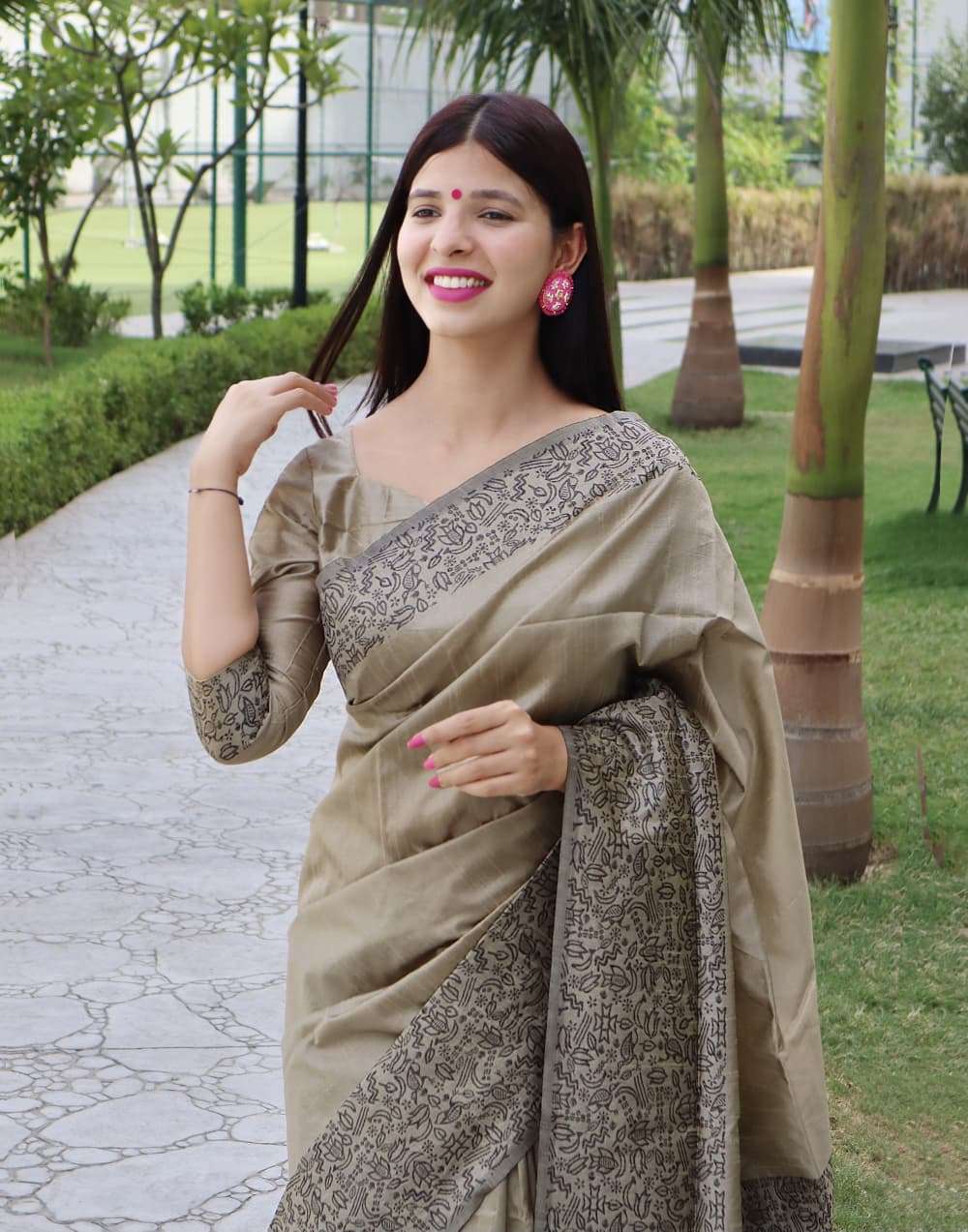 BANGLORI HANDLOOM RAW SILK SAREE WITH RICH WEVING PALLU AND RUNNING BLOUSE PIECE