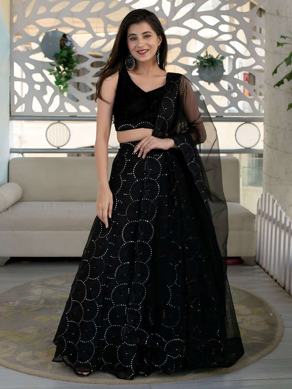 BLACK SEQUENCE DESIGNER LEHENGA CHOLI SET           