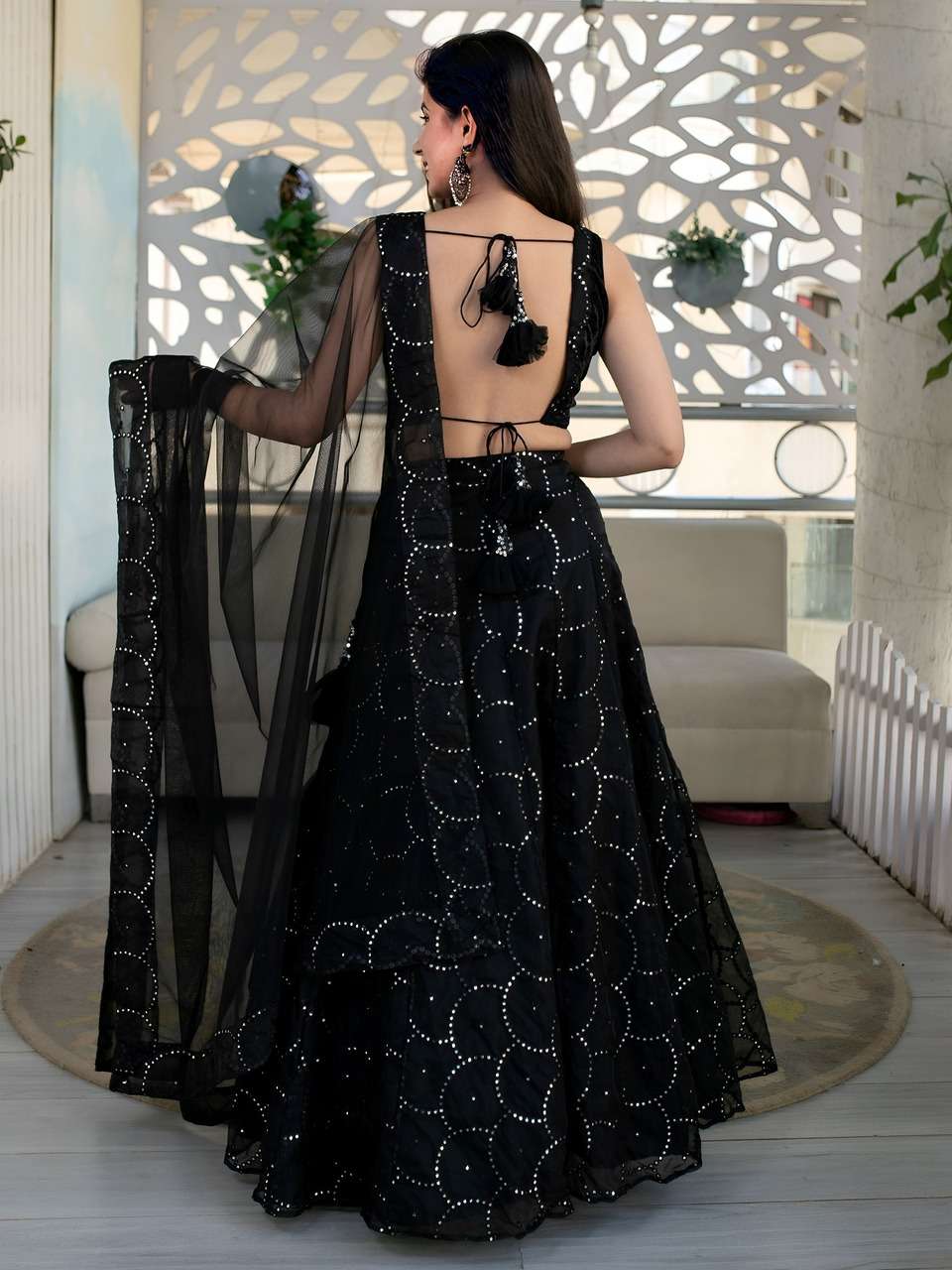 BLACK SEQUENCE DESIGNER LEHENGA CHOLI SET           
