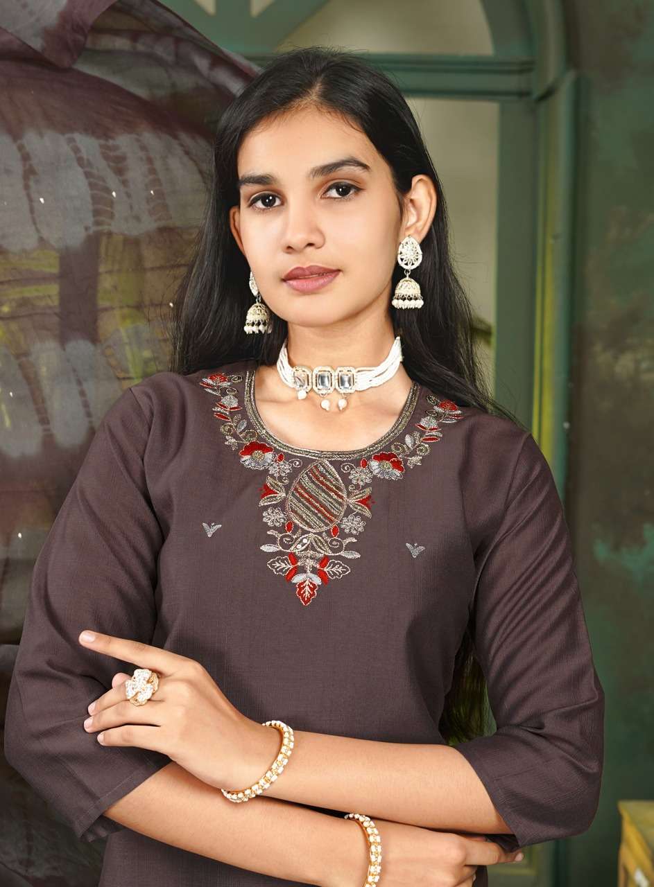 ERRAHA LAUNCH PREMIUM VERTICAL STRAIGHT CUT CATALOGUE WITH CONTRAST MATCHING FOR KIDS RASHMIKA VOL-1