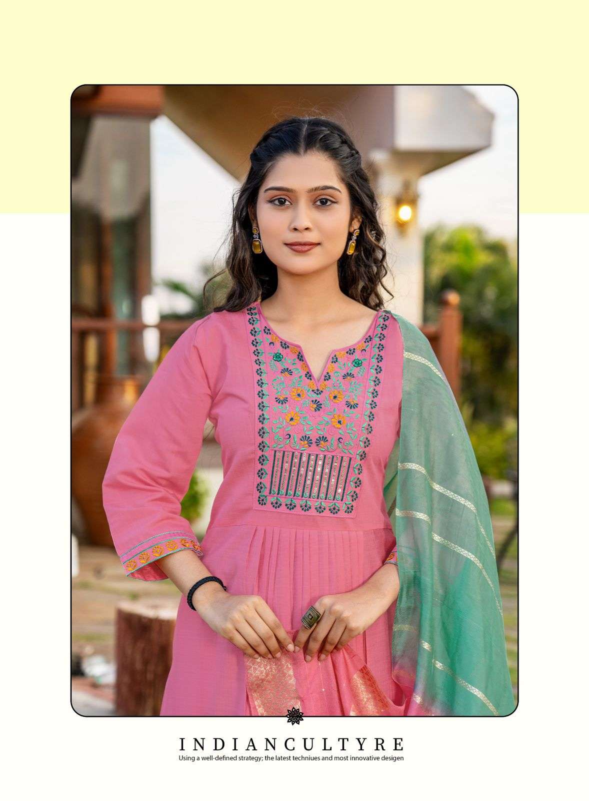 ERRAHA LAUNCHING PREMIUM QUALITY VETICAN FABRIC KURTI SET JANVI VOL-1 