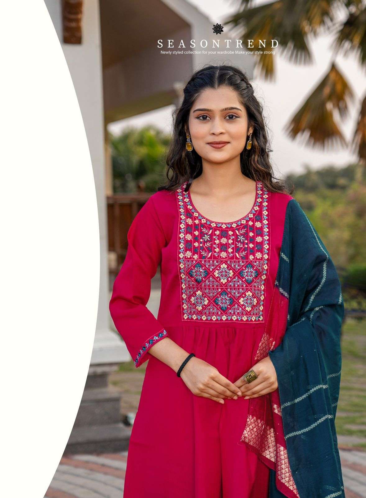 ERRAHA LAUNCHING PREMIUM QUALITY VETICAN FABRIC KURTI SET JANVI VOL-1 