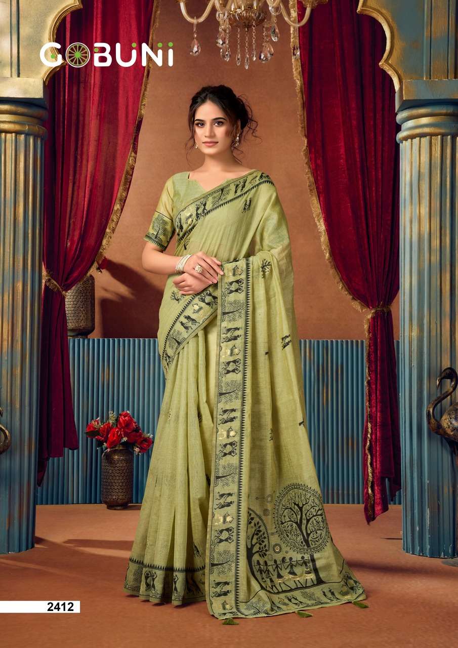 GOBUNI LAUNCHING MODAL WORLI WORK WITH PUMPUM ETHNIC SAREE SOWMYA VOL -2