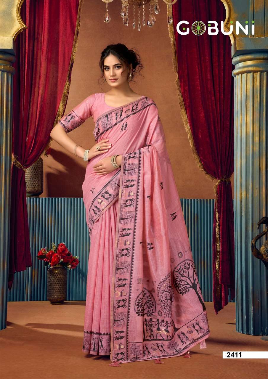 GOBUNI LAUNCHING MODAL WORLI WORK WITH PUMPUM ETHNIC SAREE SOWMYA VOL -2