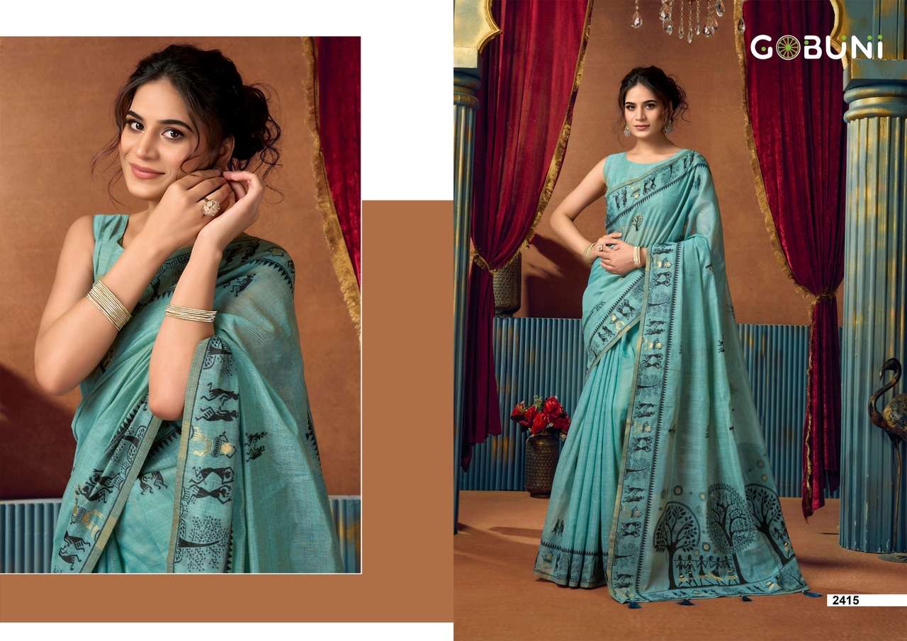 GOBUNI LAUNCHING MODAL WORLI WORK WITH PUMPUM ETHNIC SAREE SOWMYA VOL -2