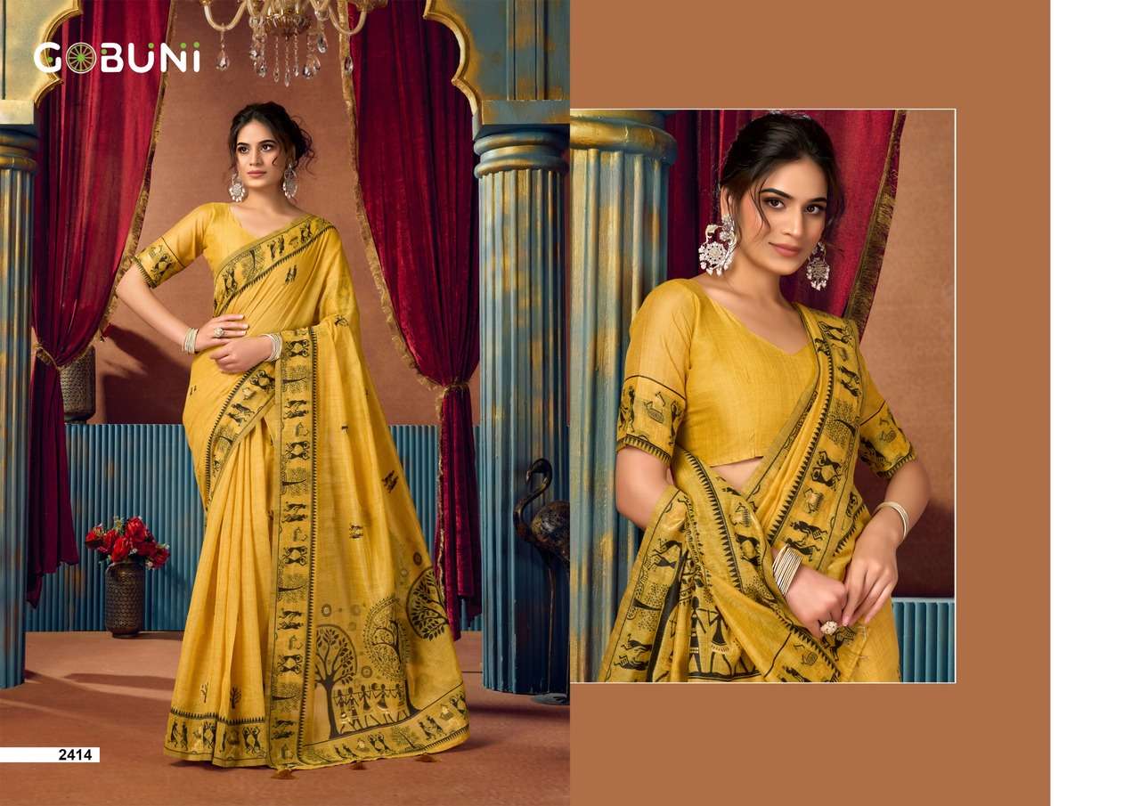 GOBUNI LAUNCHING MODAL WORLI WORK WITH PUMPUM ETHNIC SAREE SOWMYA VOL -2