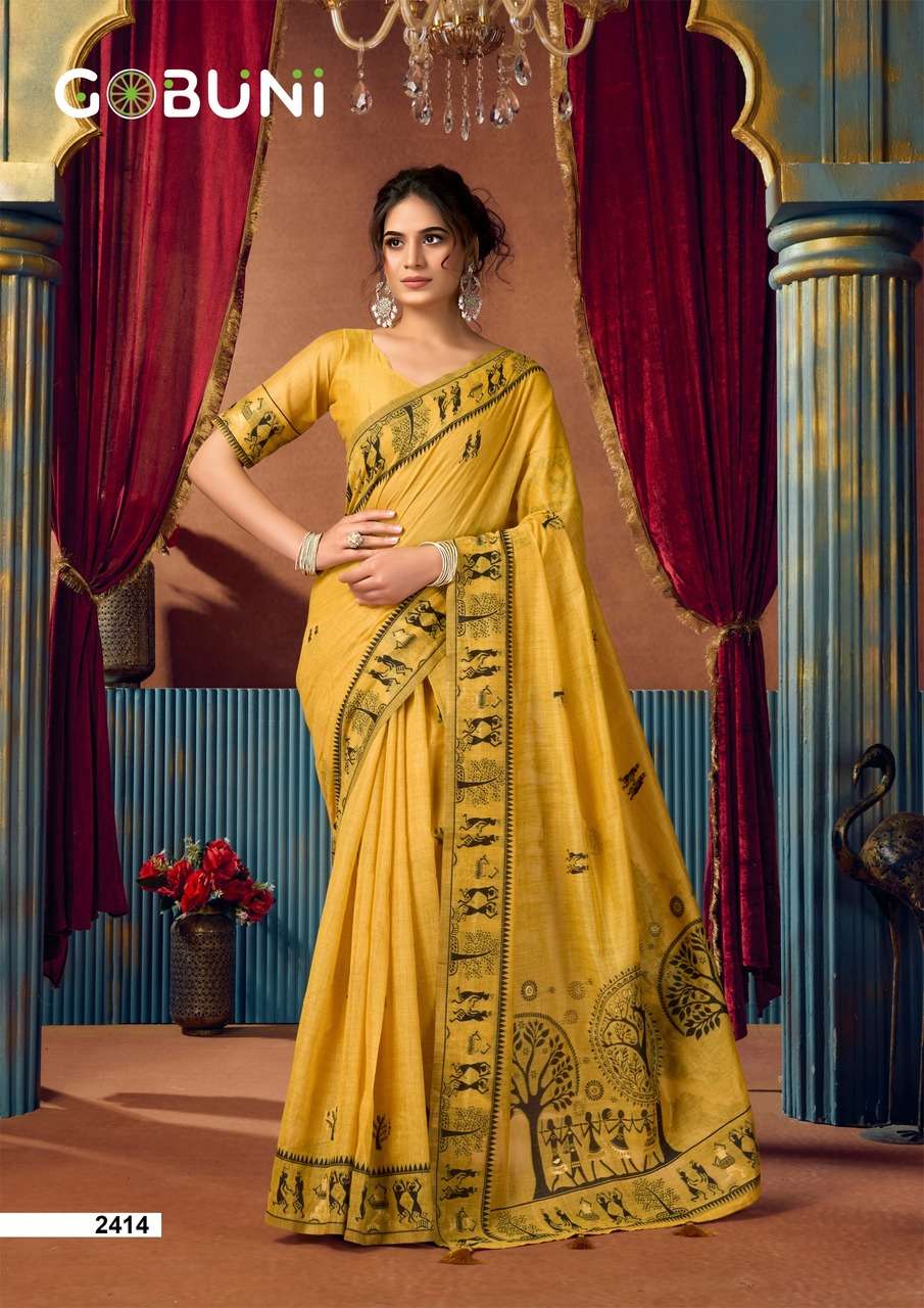 GOBUNI LAUNCHING MODAL WORLI WORK WITH PUMPUM ETHNIC SAREE SOWMYA VOL -2