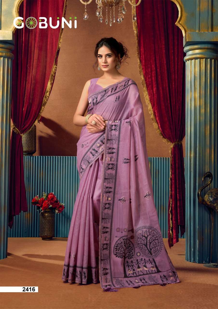 GOBUNI LAUNCHING MODAL WORLI WORK WITH PUMPUM ETHNIC SAREE SOWMYA VOL -2