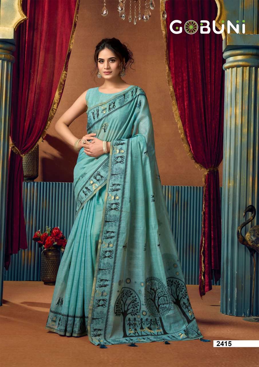 GOBUNI LAUNCHING MODAL WORLI WORK WITH PUMPUM ETHNIC SAREE SOWMYA VOL -2