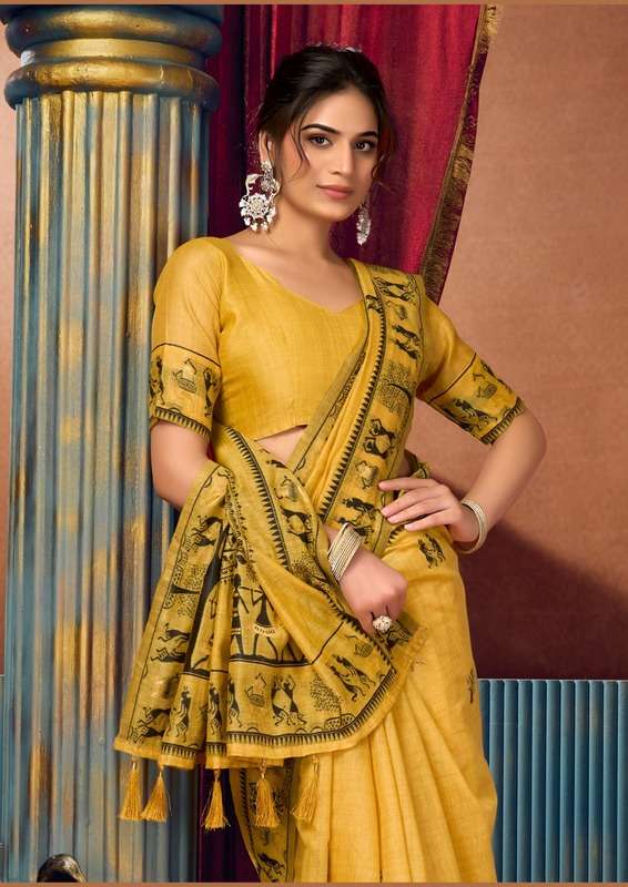 GOBUNI LAUNCHING MODAL WORLI WORK WITH PUMPUM ETHNIC SAREE SOWMYA VOL -2