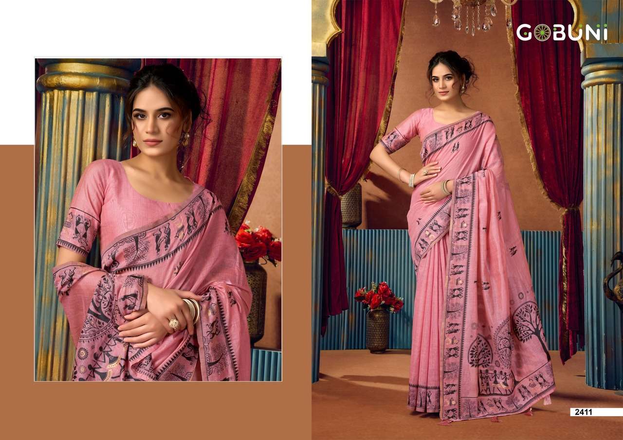 GOBUNI LAUNCHING MODAL WORLI WORK WITH PUMPUM ETHNIC SAREE SOWMYA VOL -2