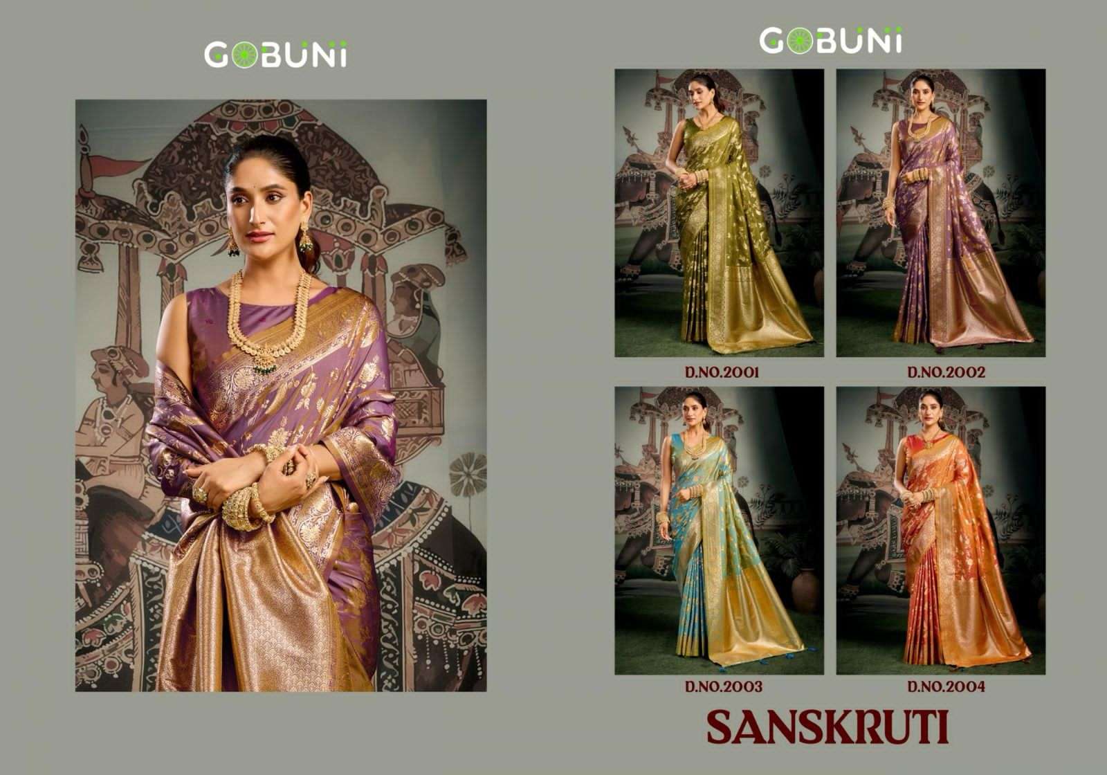  GOBUNI LAUNCHING NEW PREMIUM SOFT SILK WITH ZHALLAR SAREE BY SANSKRUTI