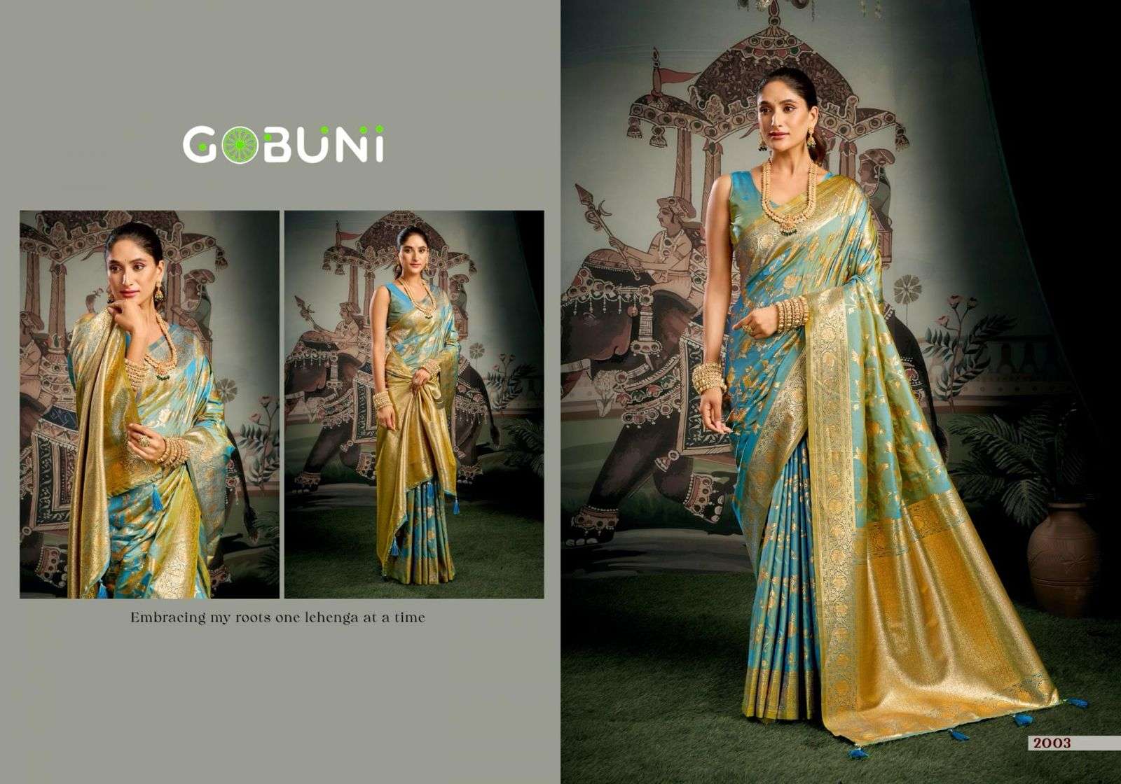  GOBUNI LAUNCHING NEW PREMIUM SOFT SILK WITH ZHALLAR SAREE BY SANSKRUTI