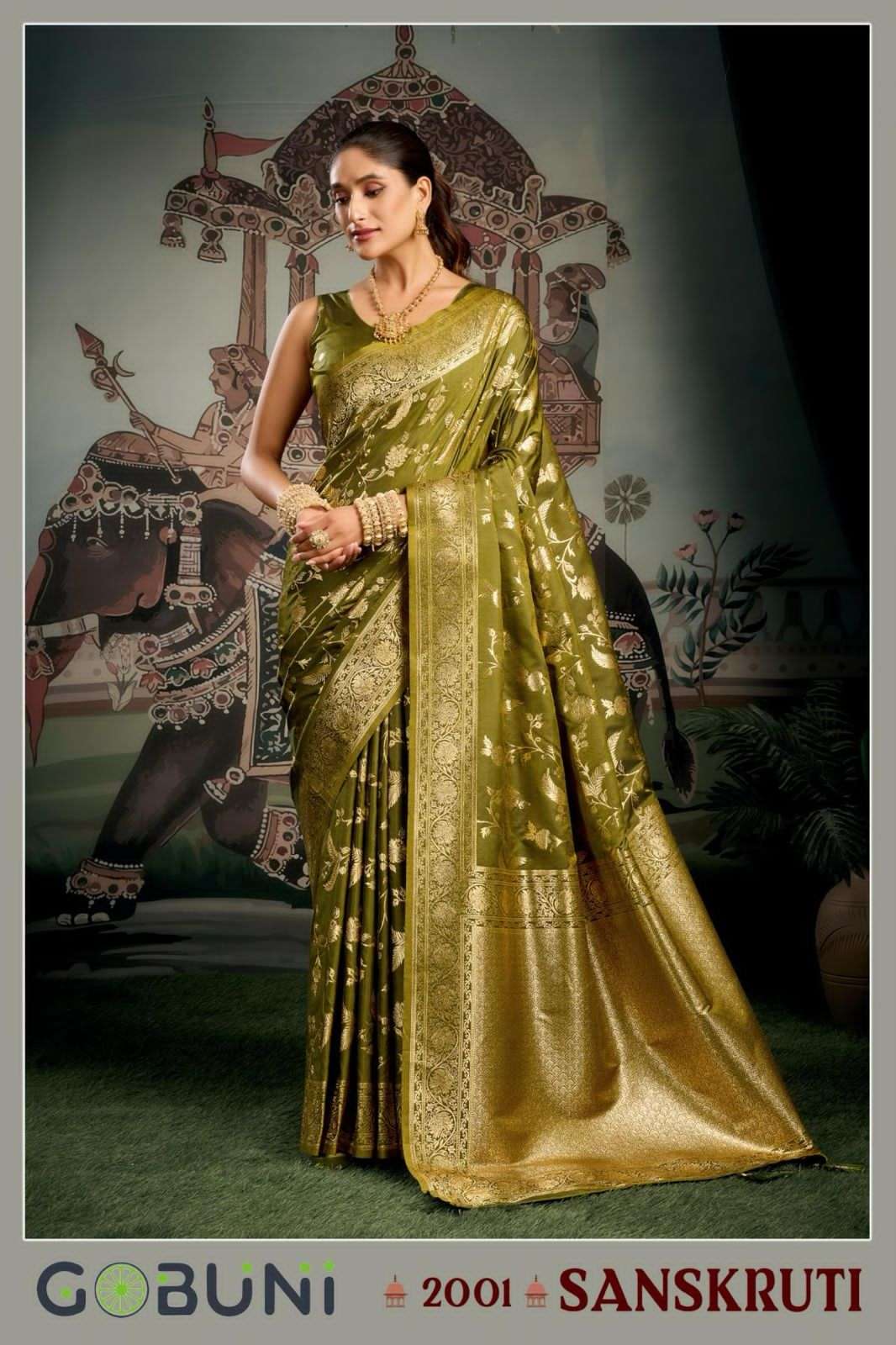  GOBUNI LAUNCHING NEW PREMIUM SOFT SILK WITH ZHALLAR SAREE BY SANSKRUTI
