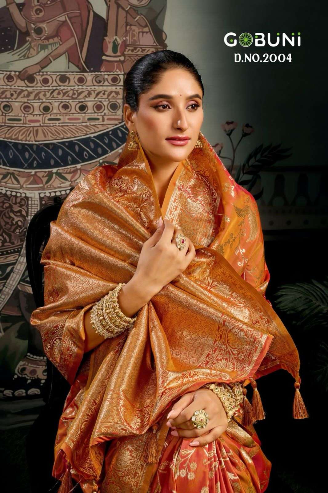  GOBUNI LAUNCHING NEW PREMIUM SOFT SILK WITH ZHALLAR SAREE BY SANSKRUTI
