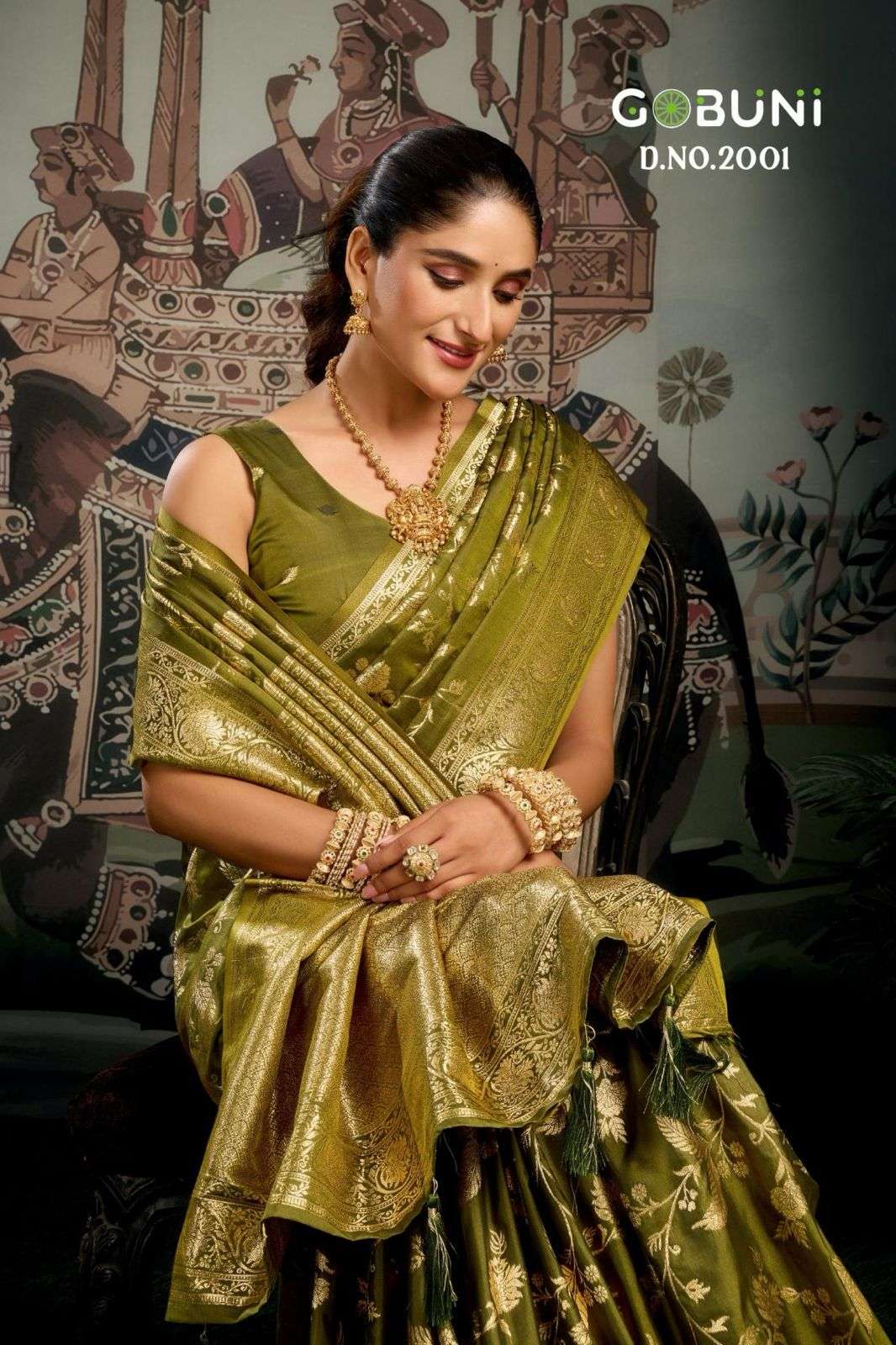  GOBUNI LAUNCHING NEW PREMIUM SOFT SILK WITH ZHALLAR SAREE BY SANSKRUTI