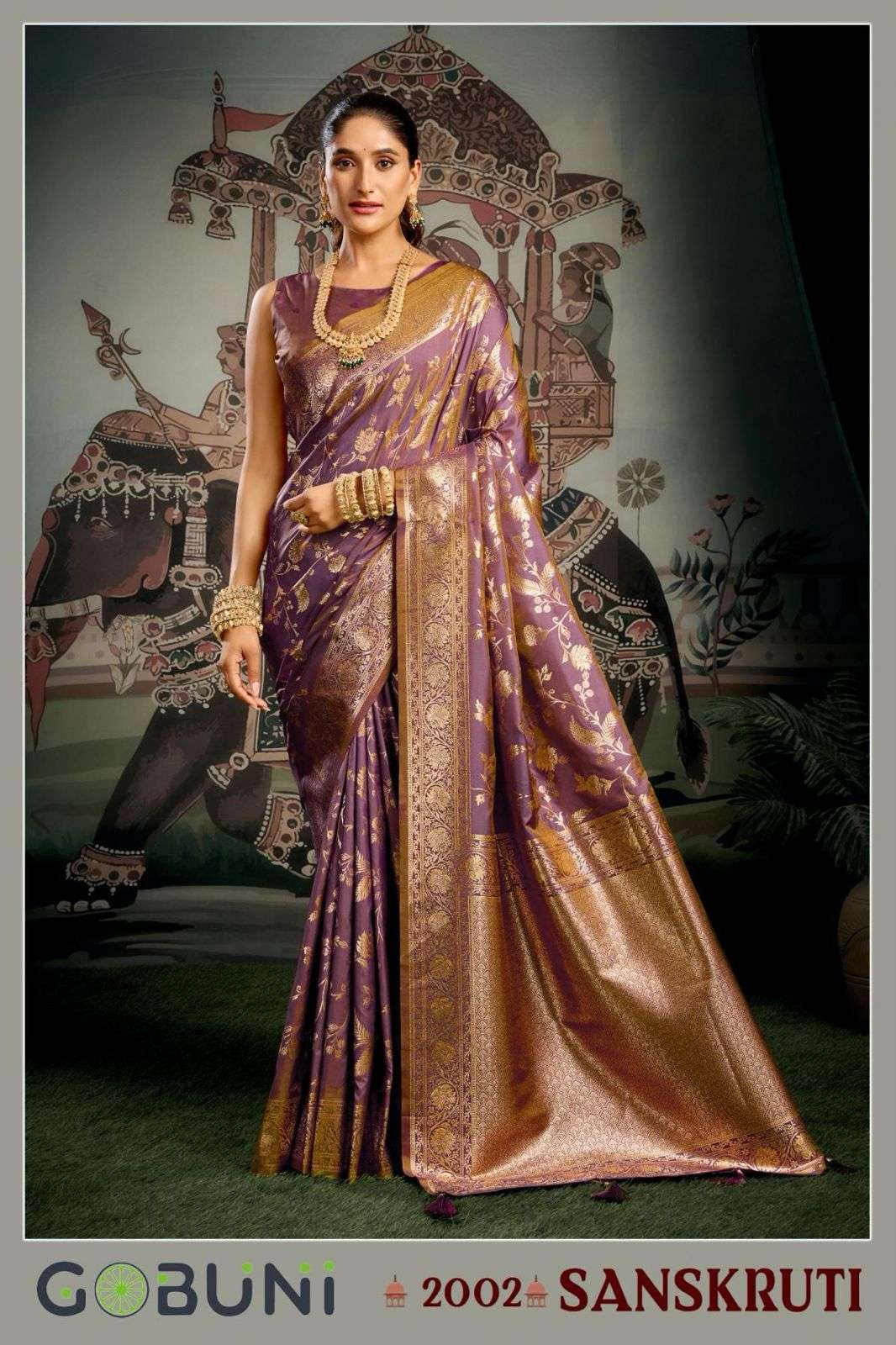  GOBUNI LAUNCHING NEW PREMIUM SOFT SILK WITH ZHALLAR SAREE BY SANSKRUTI