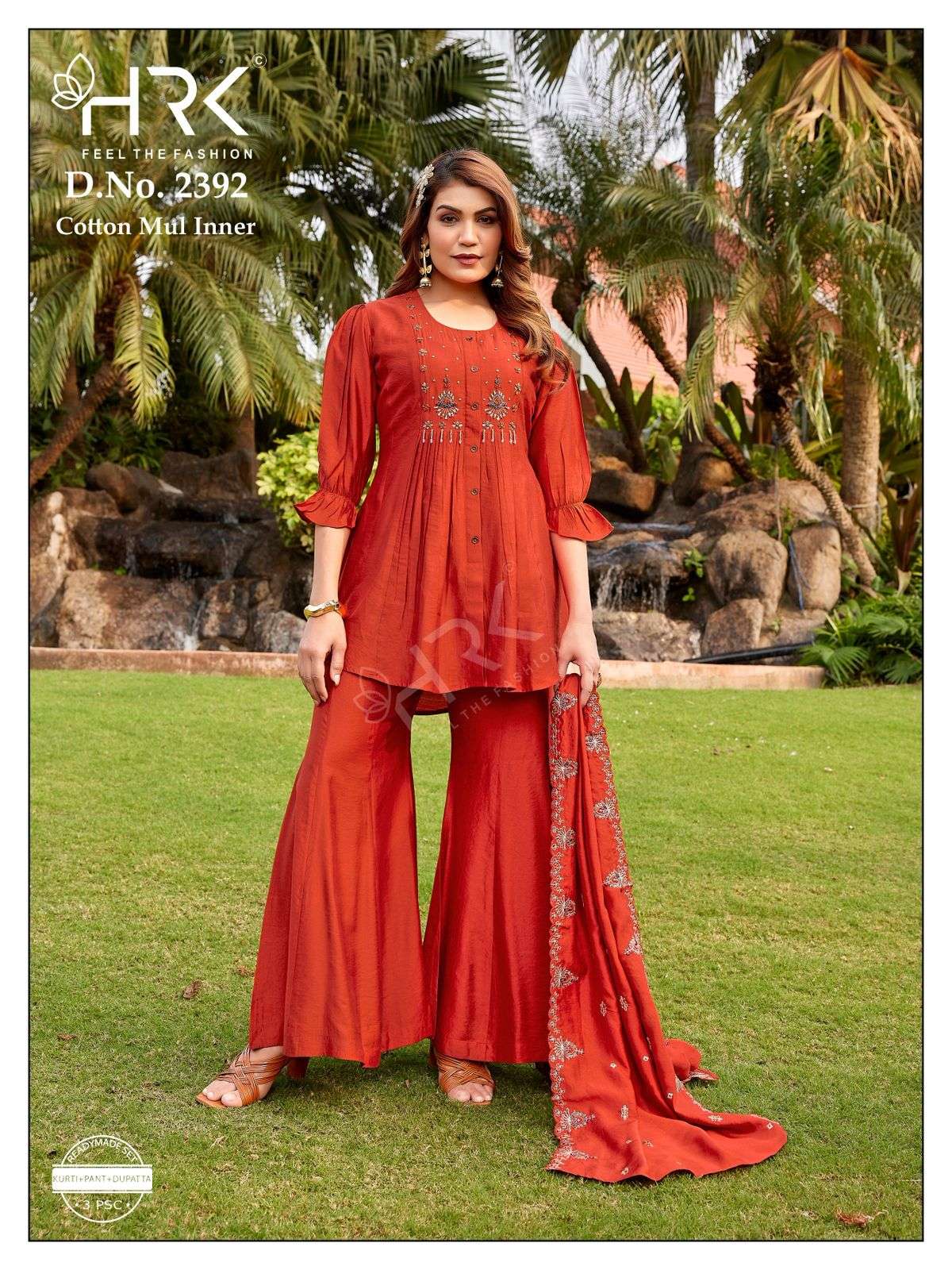HRK LAUNCH NEW TRENDING DESIGN TOP PLAZZO AND DUPATTA COLLECTION
