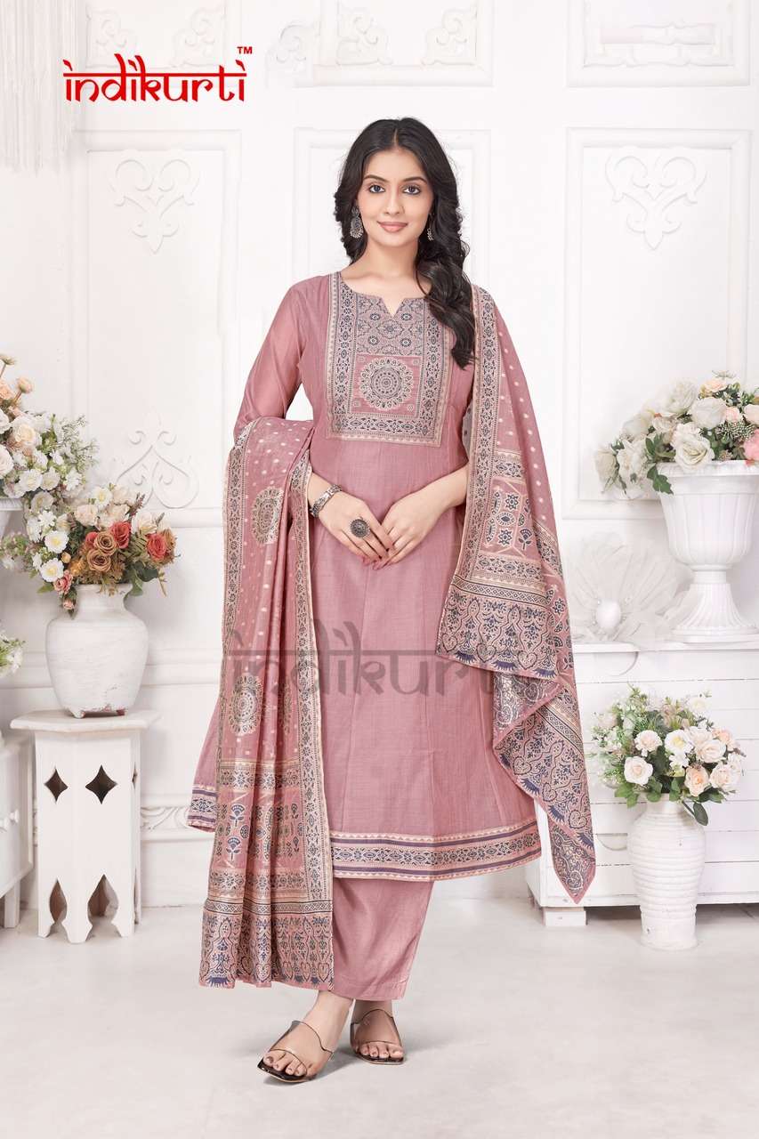 INDIKURTI LAUNCH HEAVY JAMDANI JACQUARD KURTI SET COLLECTION