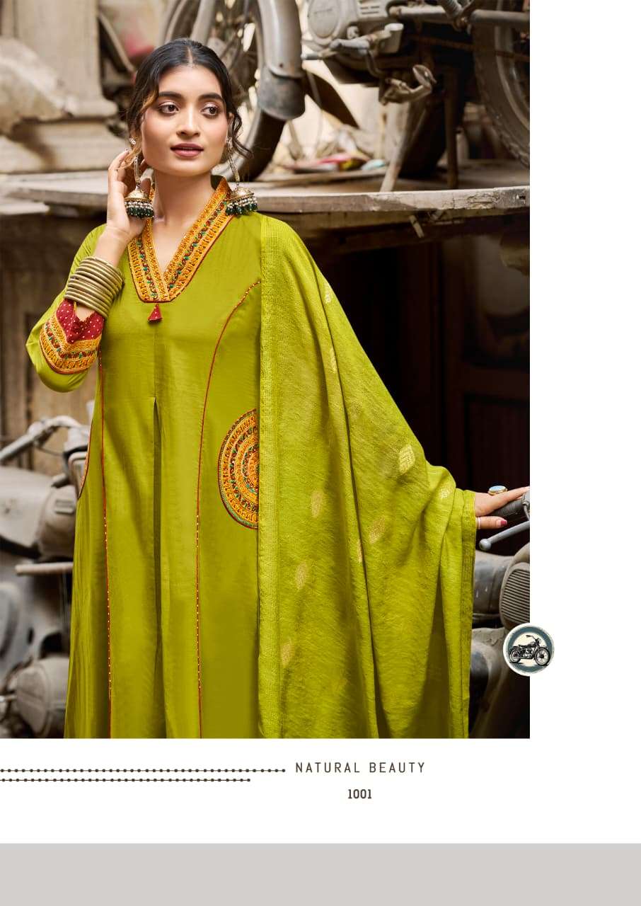 KARISSA LAUNCHING A-LINE TOP PANT DUPATTA WITH POCKET STYLE KASHMIRA CATALOG