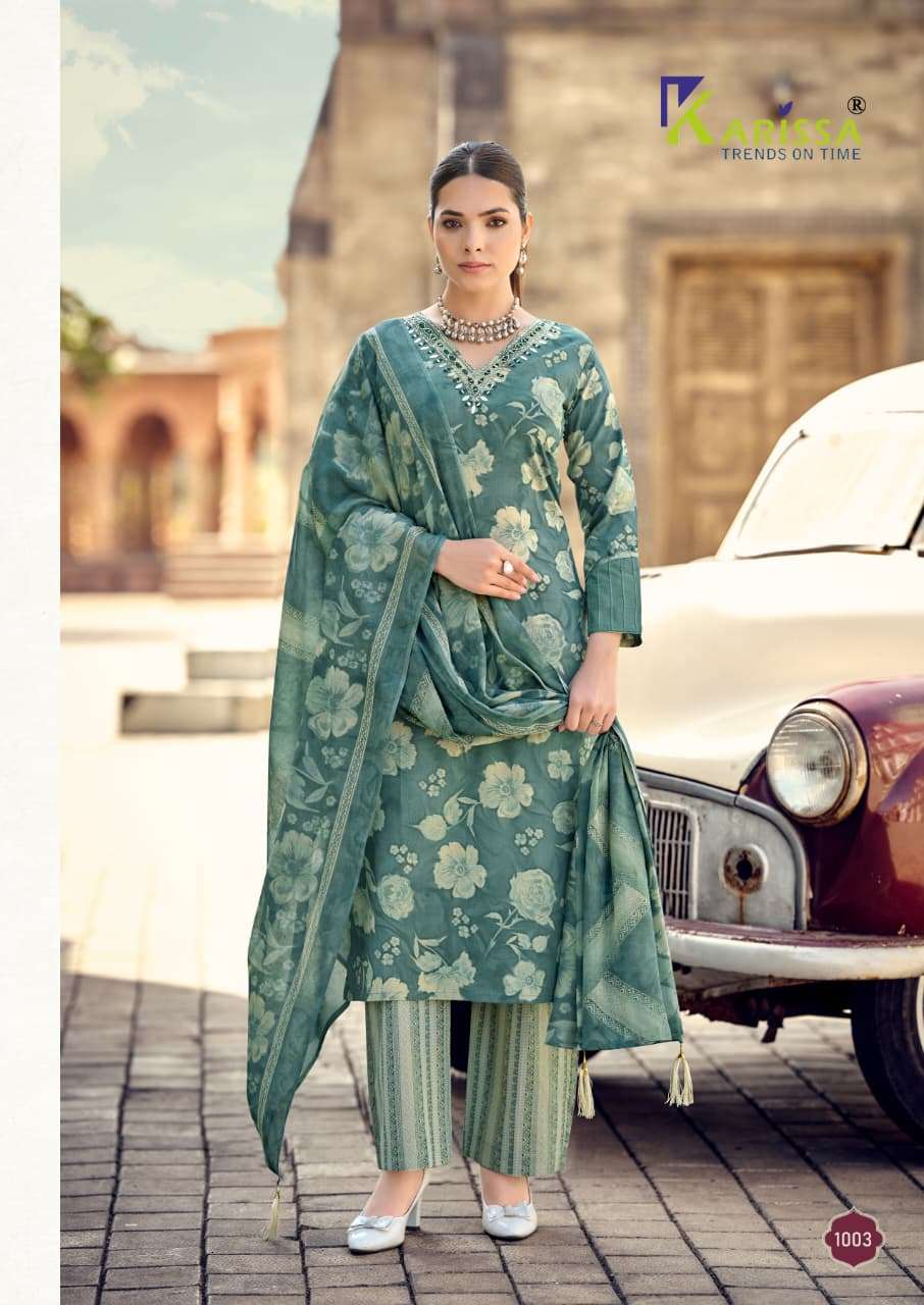 KARISSA LAUNCHING PREMIUM HEAVY COTTON KURTI SET SUMMER VIBES CATALOG