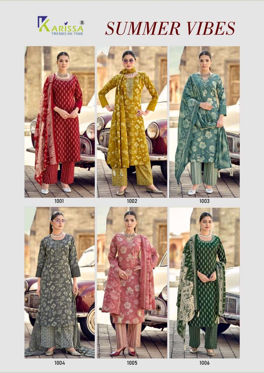 KARISSA LAUNCHING PREMIUM HEAVY COTTON KURTI SET SUMMER VIBES CATALOG