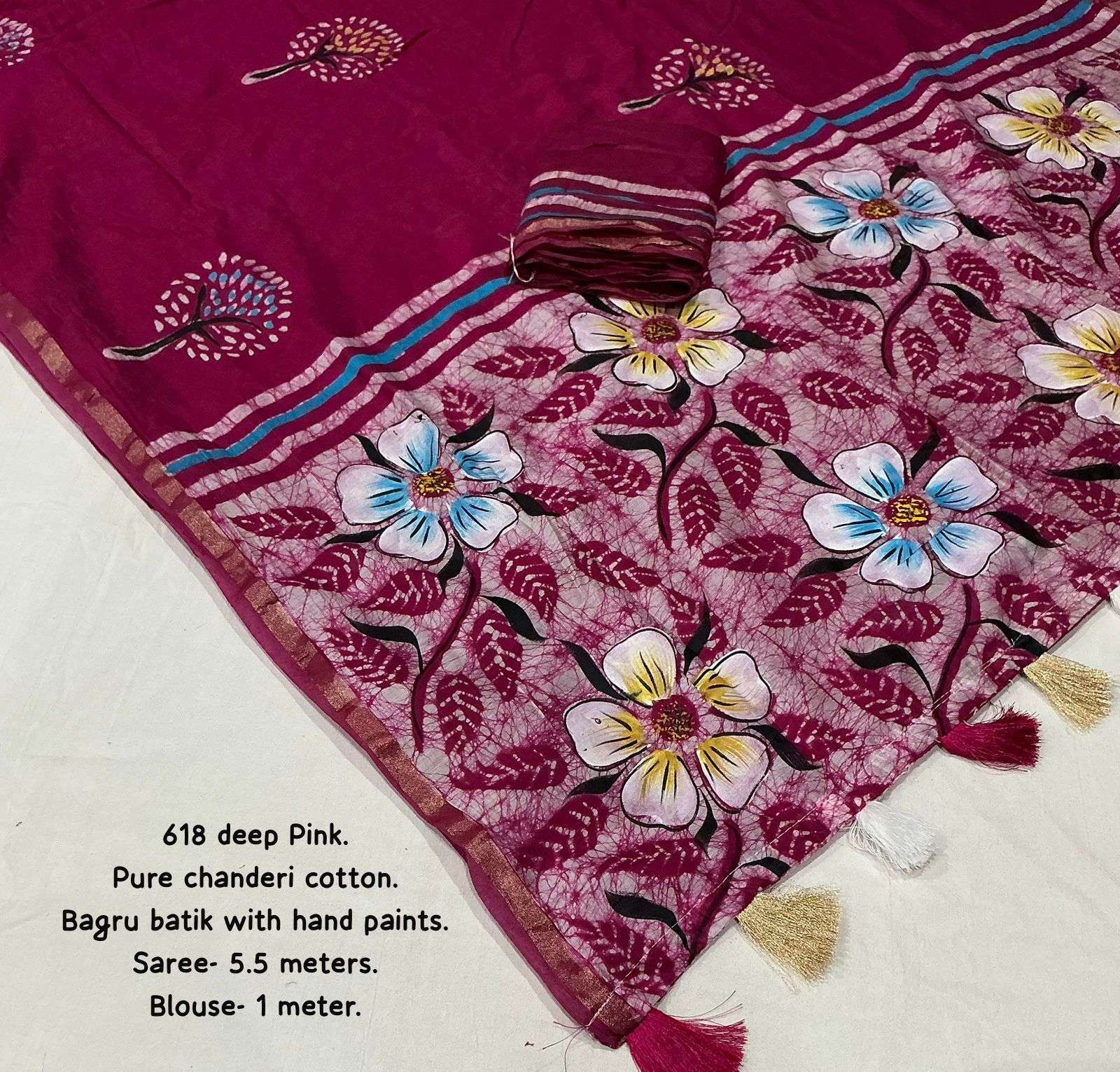 LAUNCHING MOST AMAZING PURE CHANDERI COTTON PRINTED SAREE 