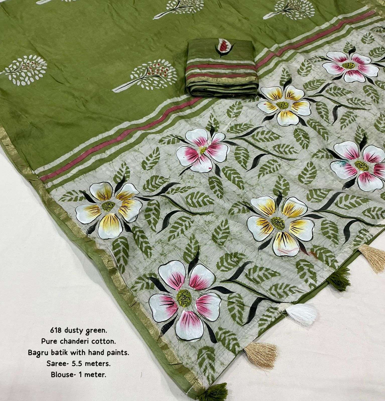 LAUNCHING MOST AMAZING PURE CHANDERI COTTON PRINTED SAREE 