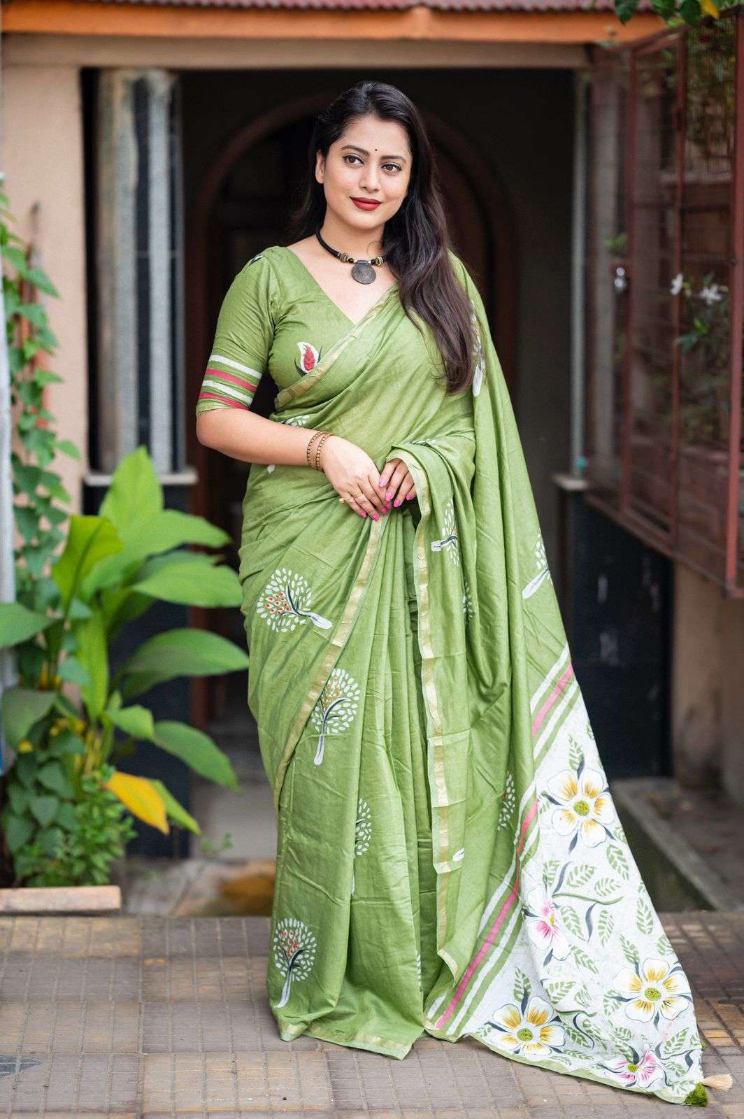 LAUNCHING MOST AMAZING PURE CHANDERI COTTON PRINTED SAREE 