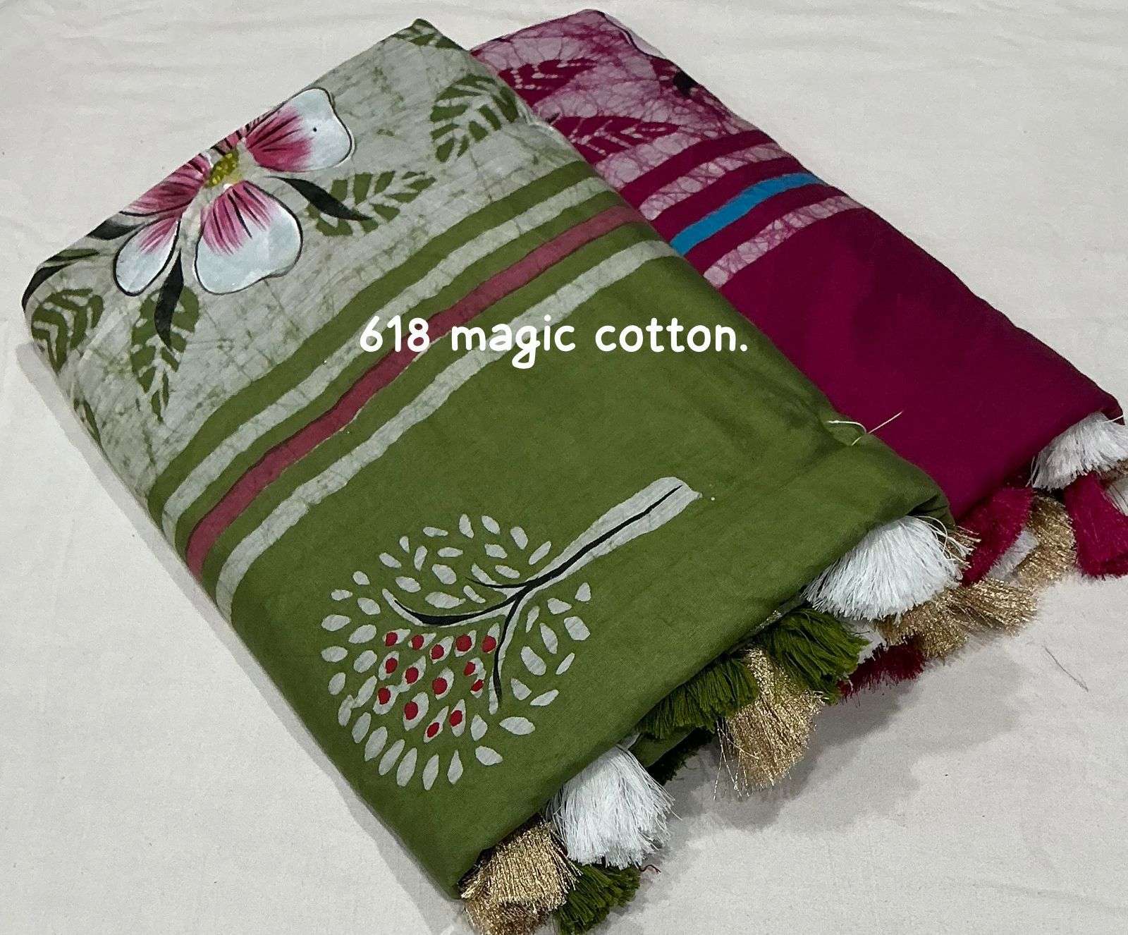 LAUNCHING MOST AMAZING PURE CHANDERI COTTON PRINTED SAREE 