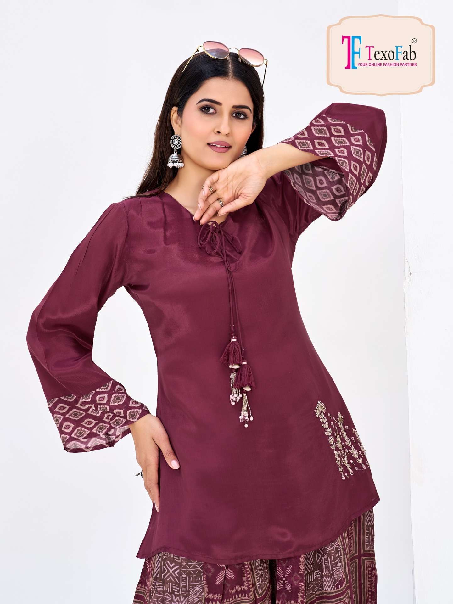 LAUNCHING MOST TREANDING AND UNIQUE PURE CREPE SILK CO-ORD SET VELOURA VOL-1