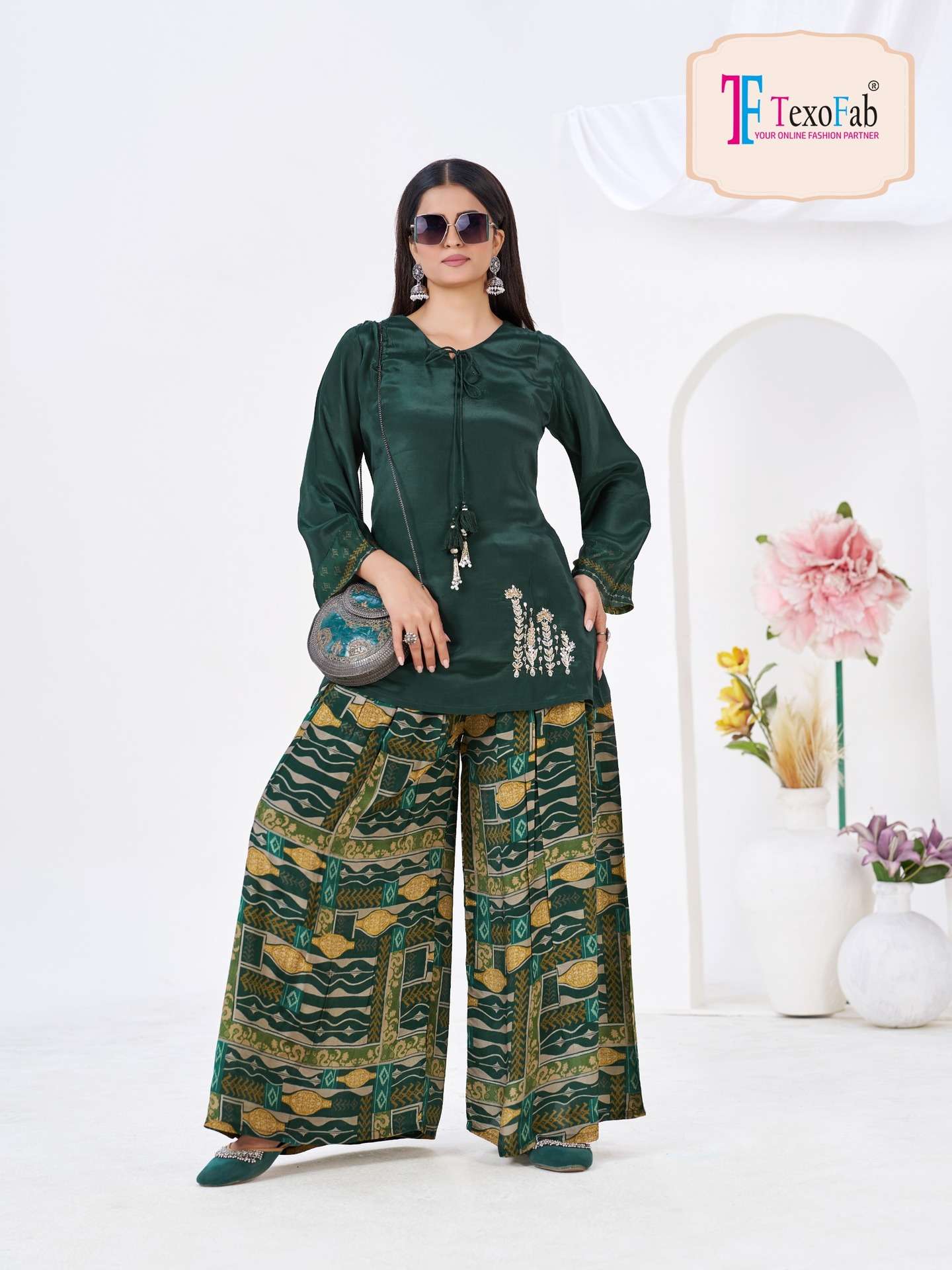 LAUNCHING MOST TREANDING AND UNIQUE PURE CREPE SILK CO-ORD SET VELOURA VOL-1