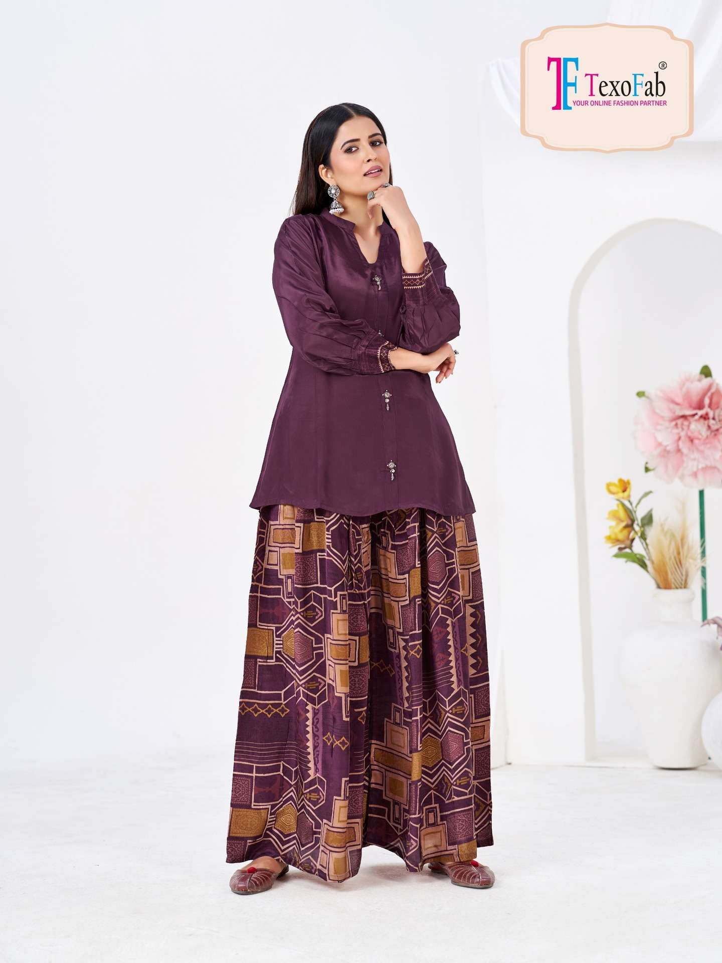 LAUNCHING MOST TREANDING AND UNIQUE PURE CREPE SILK CO-ORD SET VELOURA VOL-1